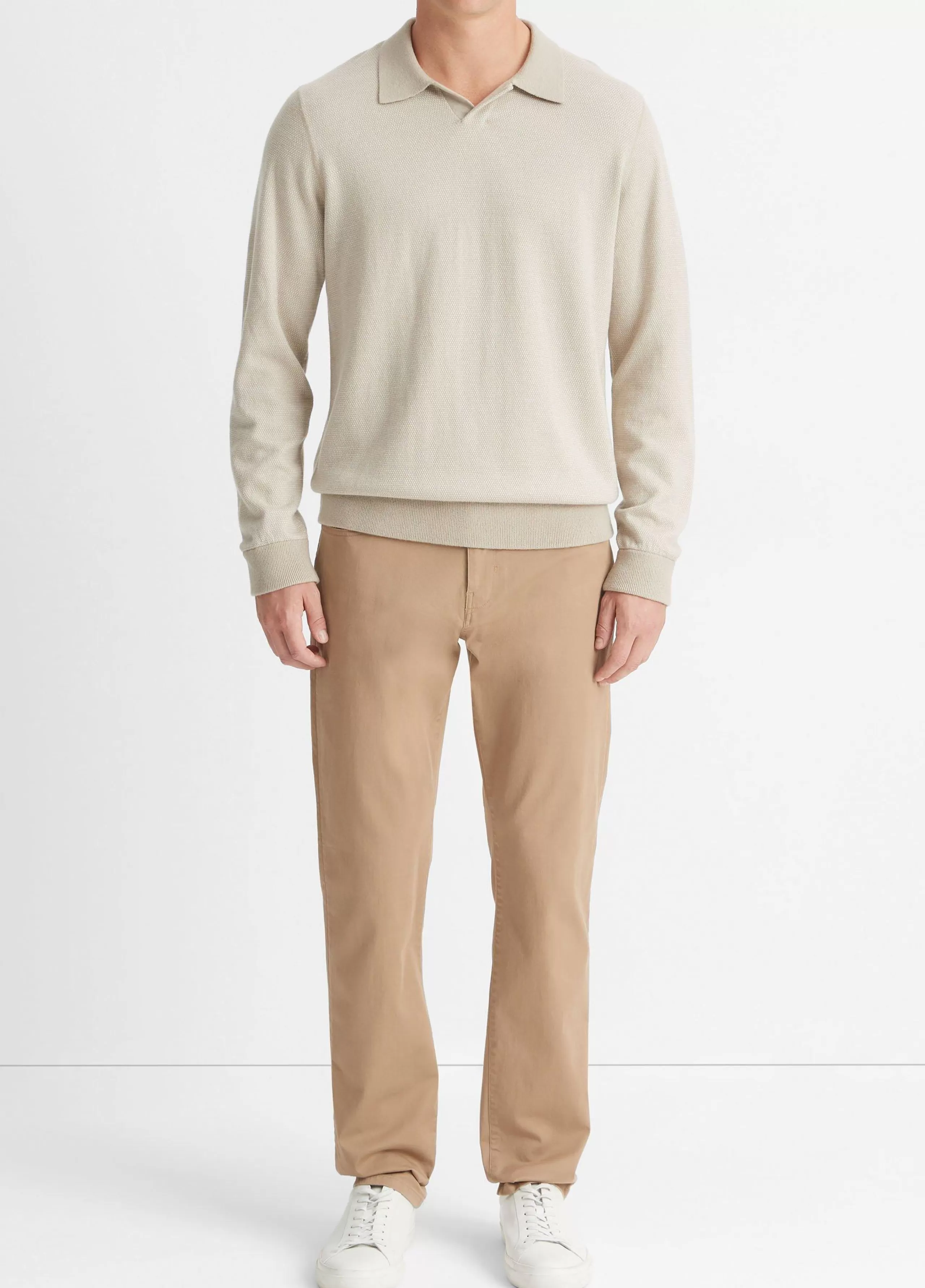 Vince Birdseye Johnny Collar Sweater