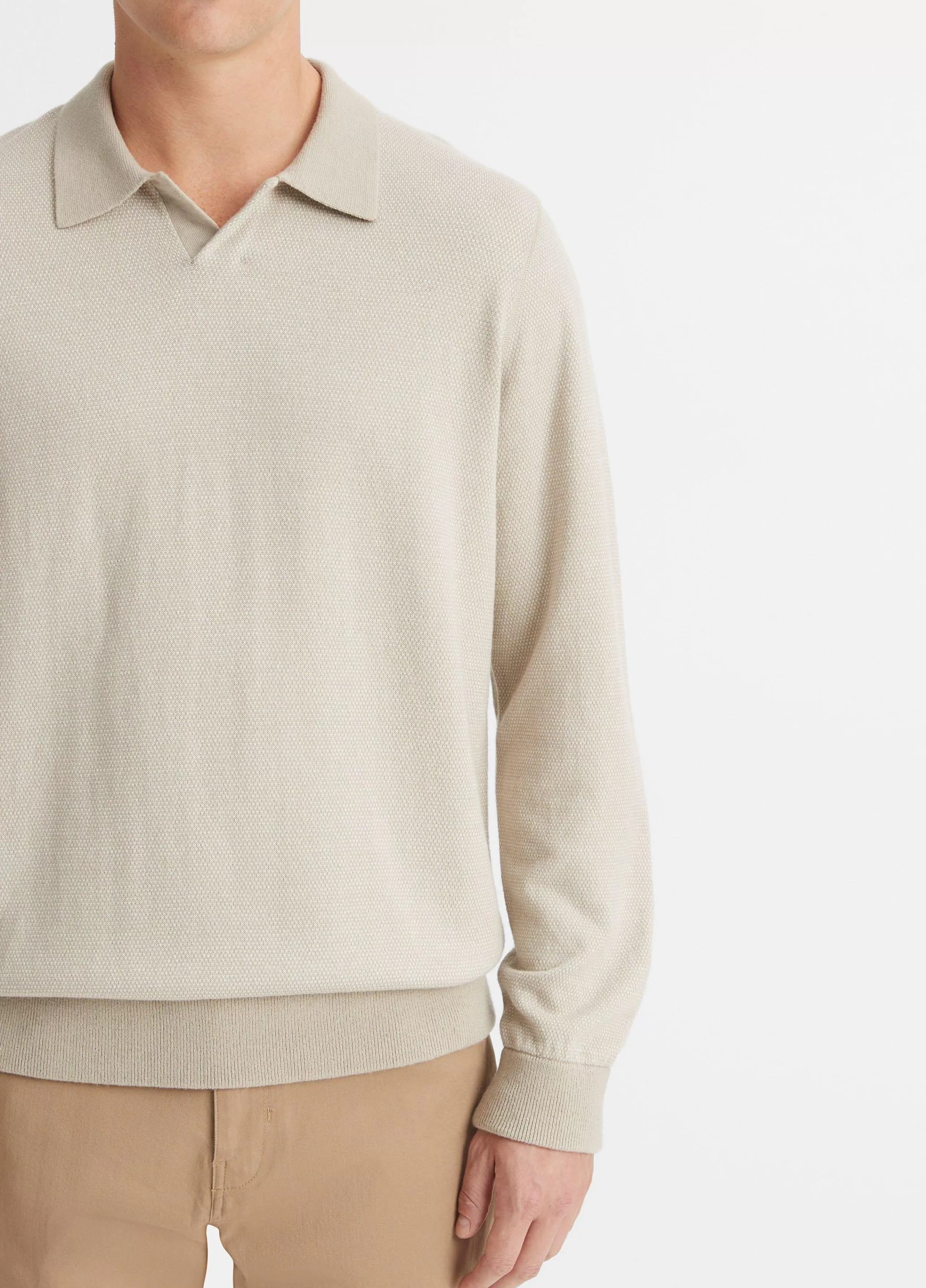 Vince Birdseye Johnny Collar Sweater