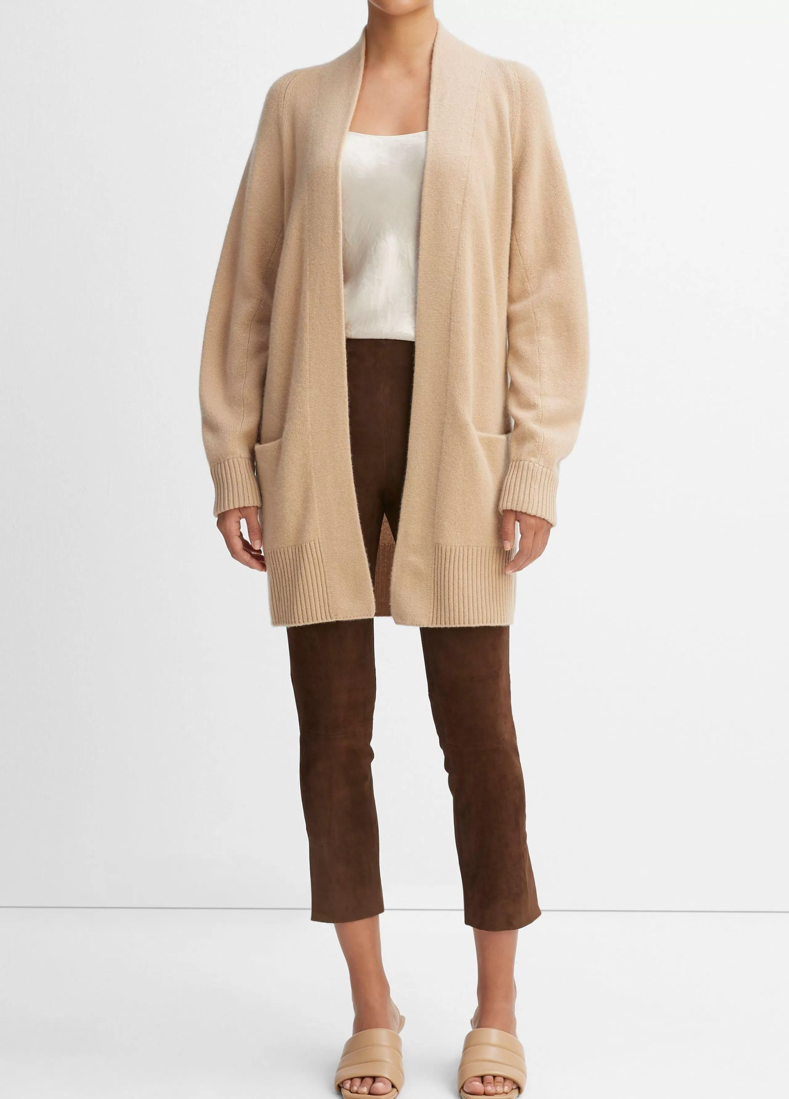 Women Vince Cashmere Open-Front Cardigan