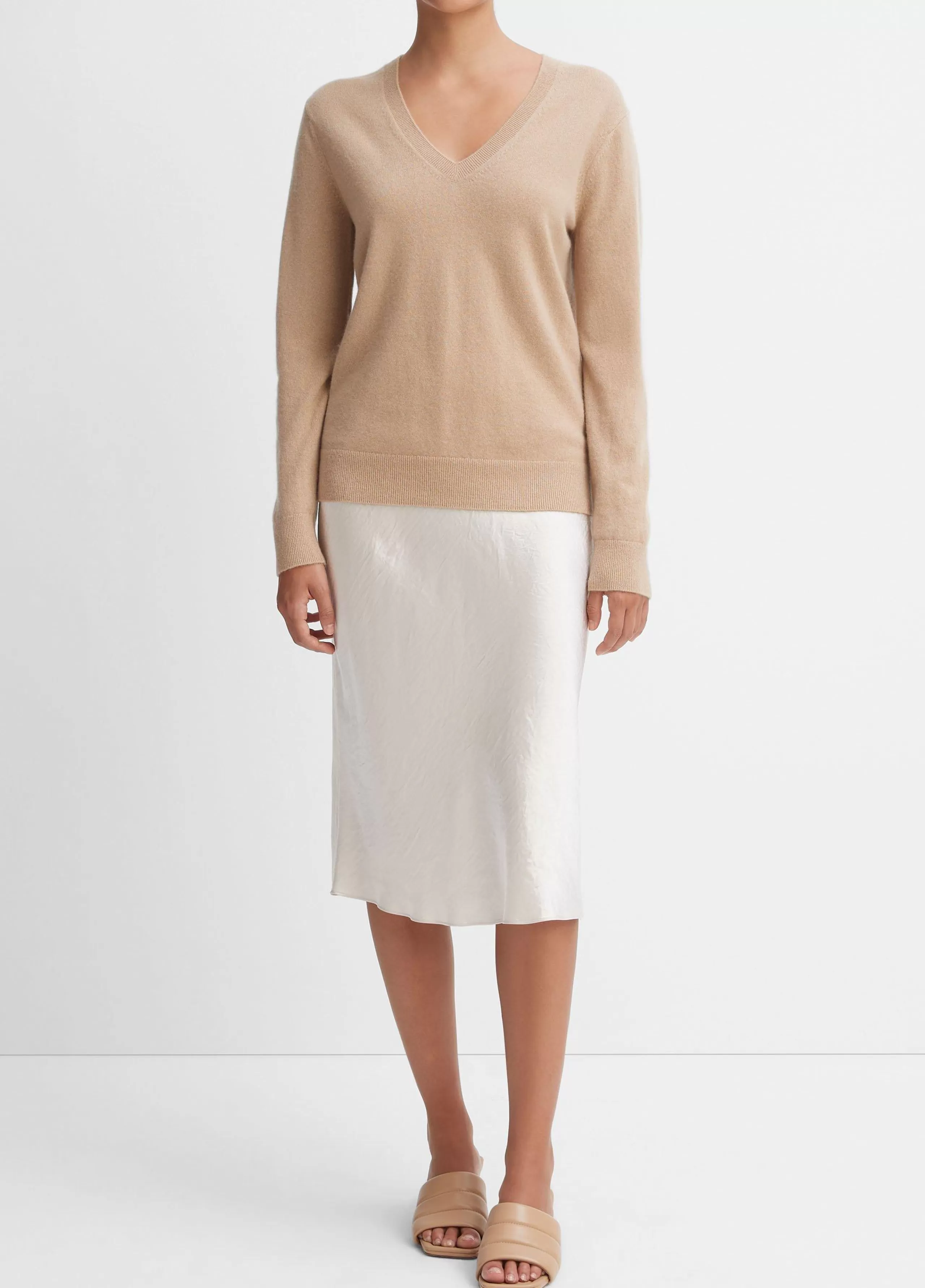 Women Vince Cashmere Weekend V-Neck Sweater