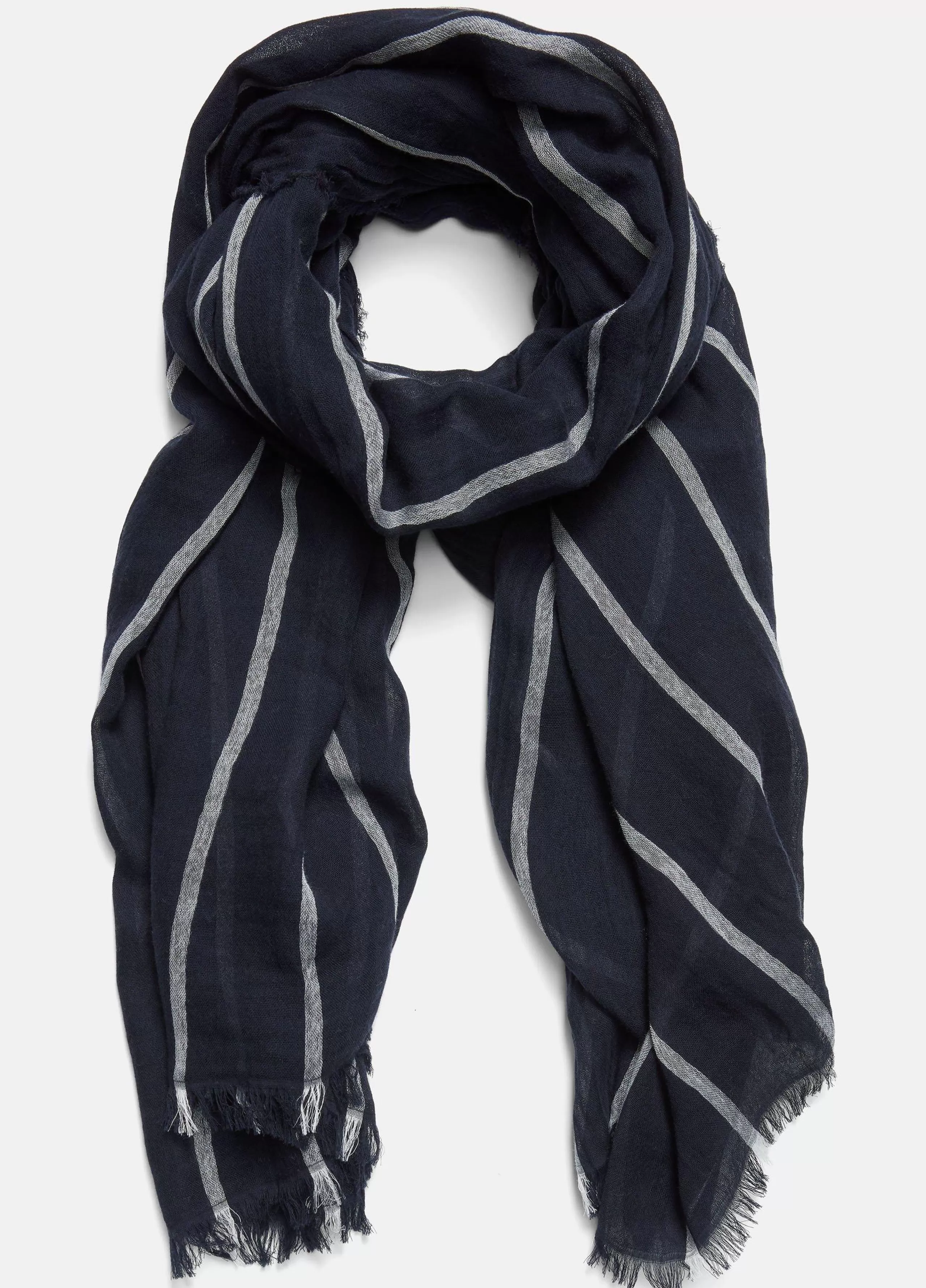 Women Vince Cotton Gauze Awning Stripe Scarf