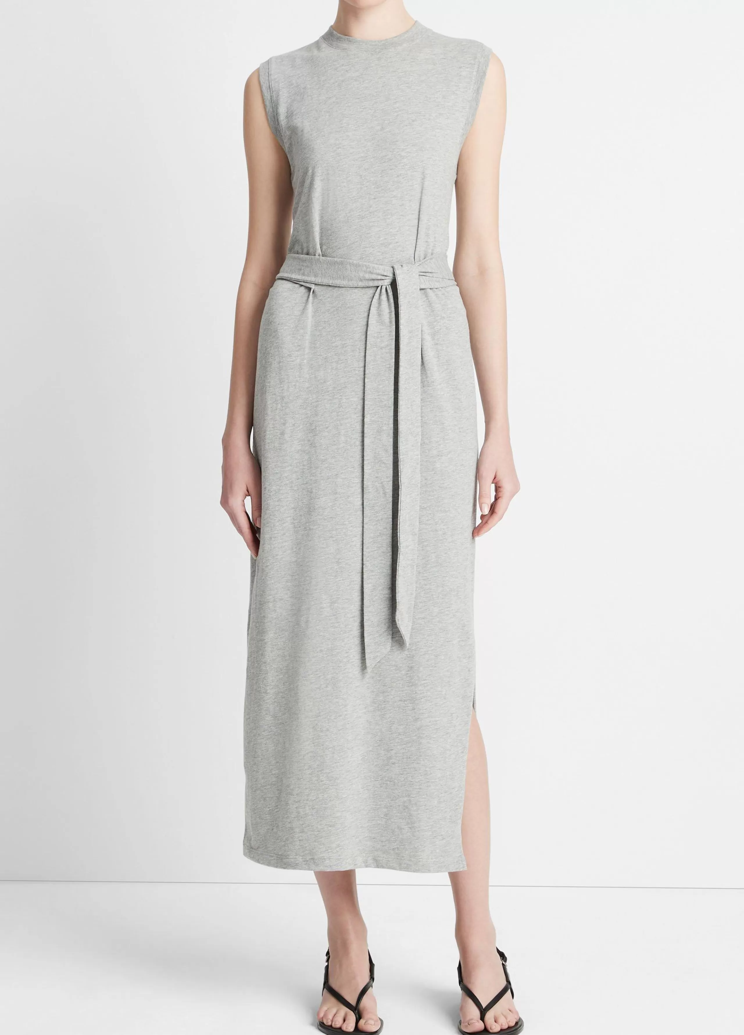 Women Vince Cotton Sleeveless Wrap Dress