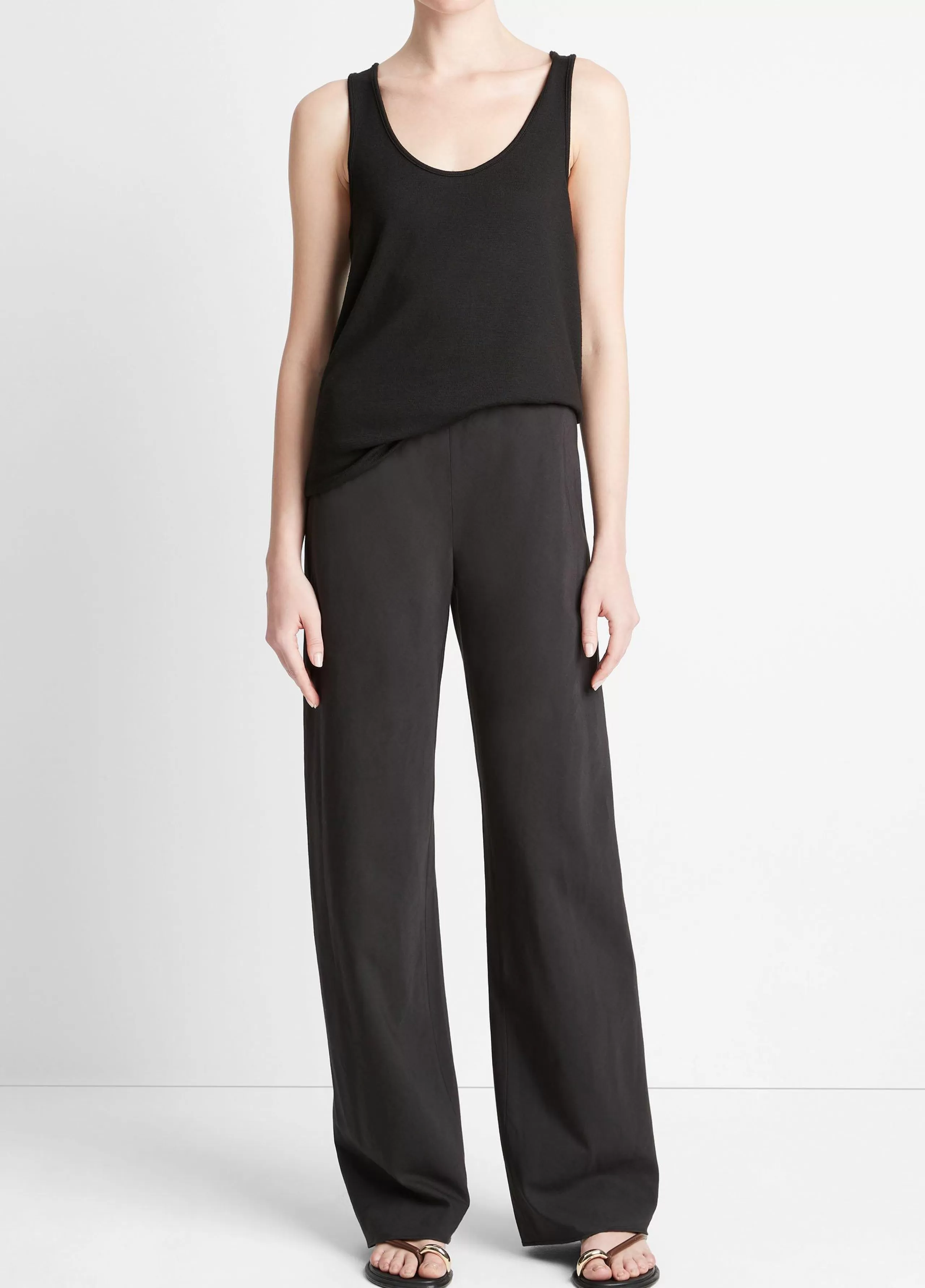 Women Vince Cotton-Blend High-Waist Bias Pant