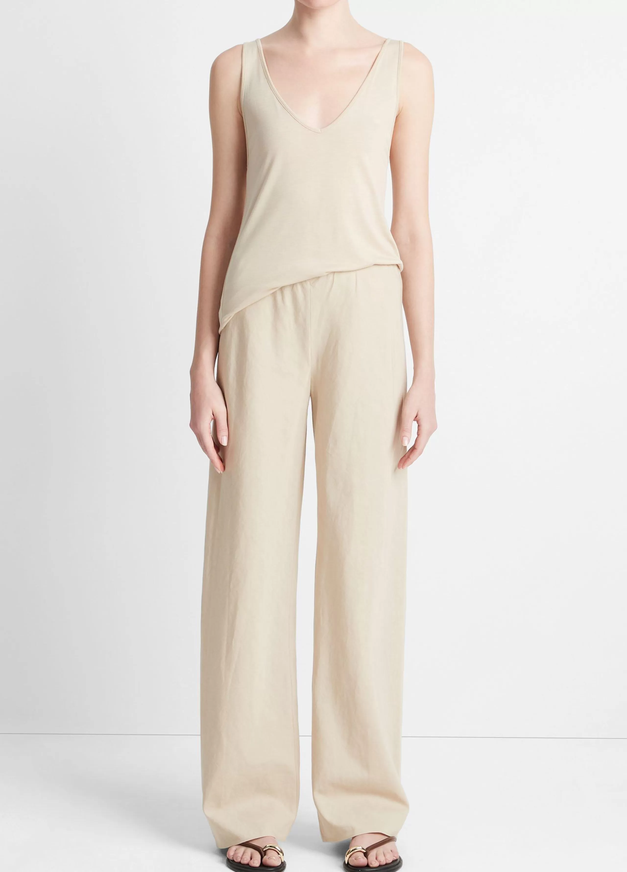 Women Vince Cotton-Blend High-Waist Bias Pant