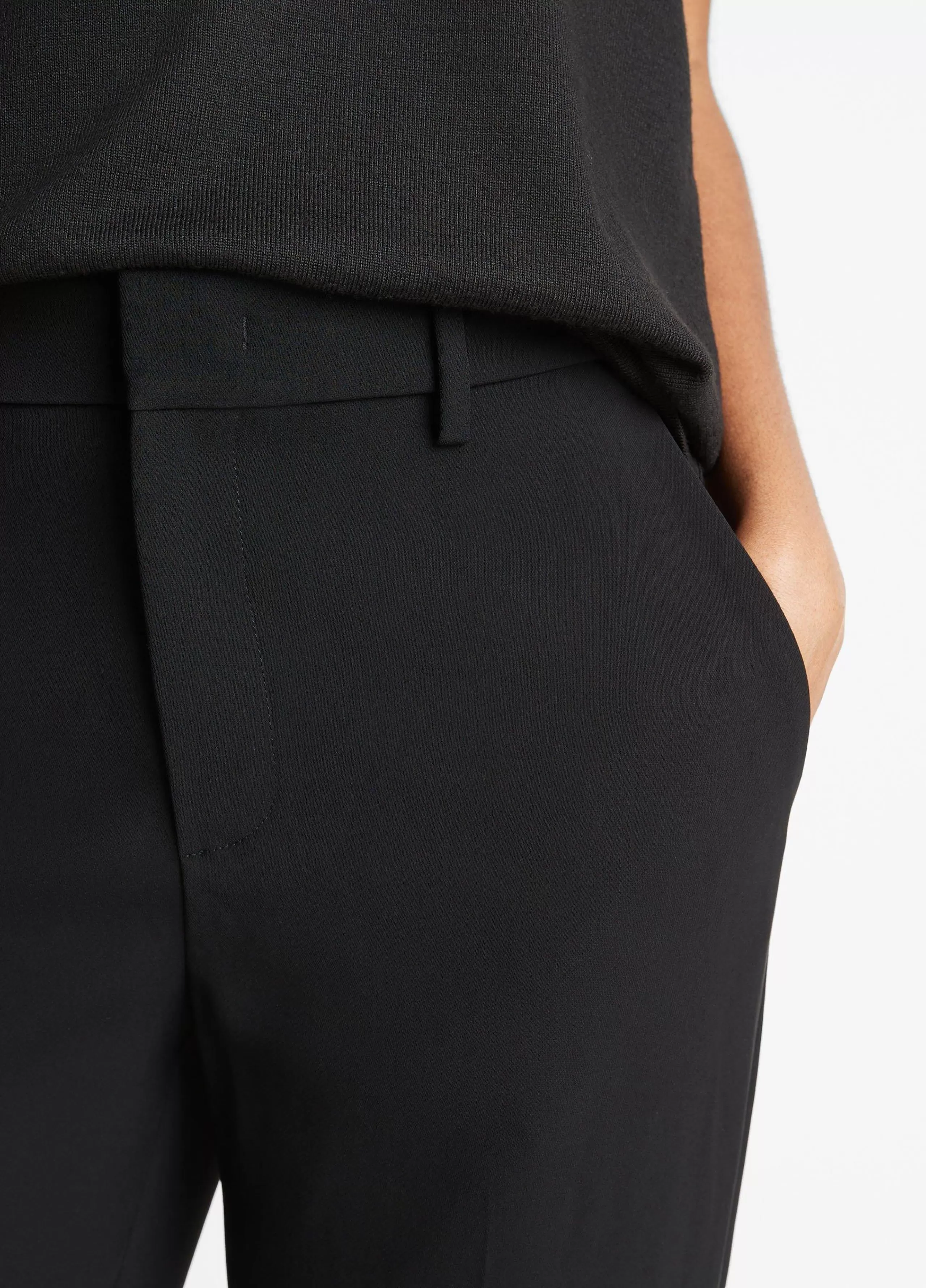 Women Vince Crepe Tailored Straight-Leg Pant