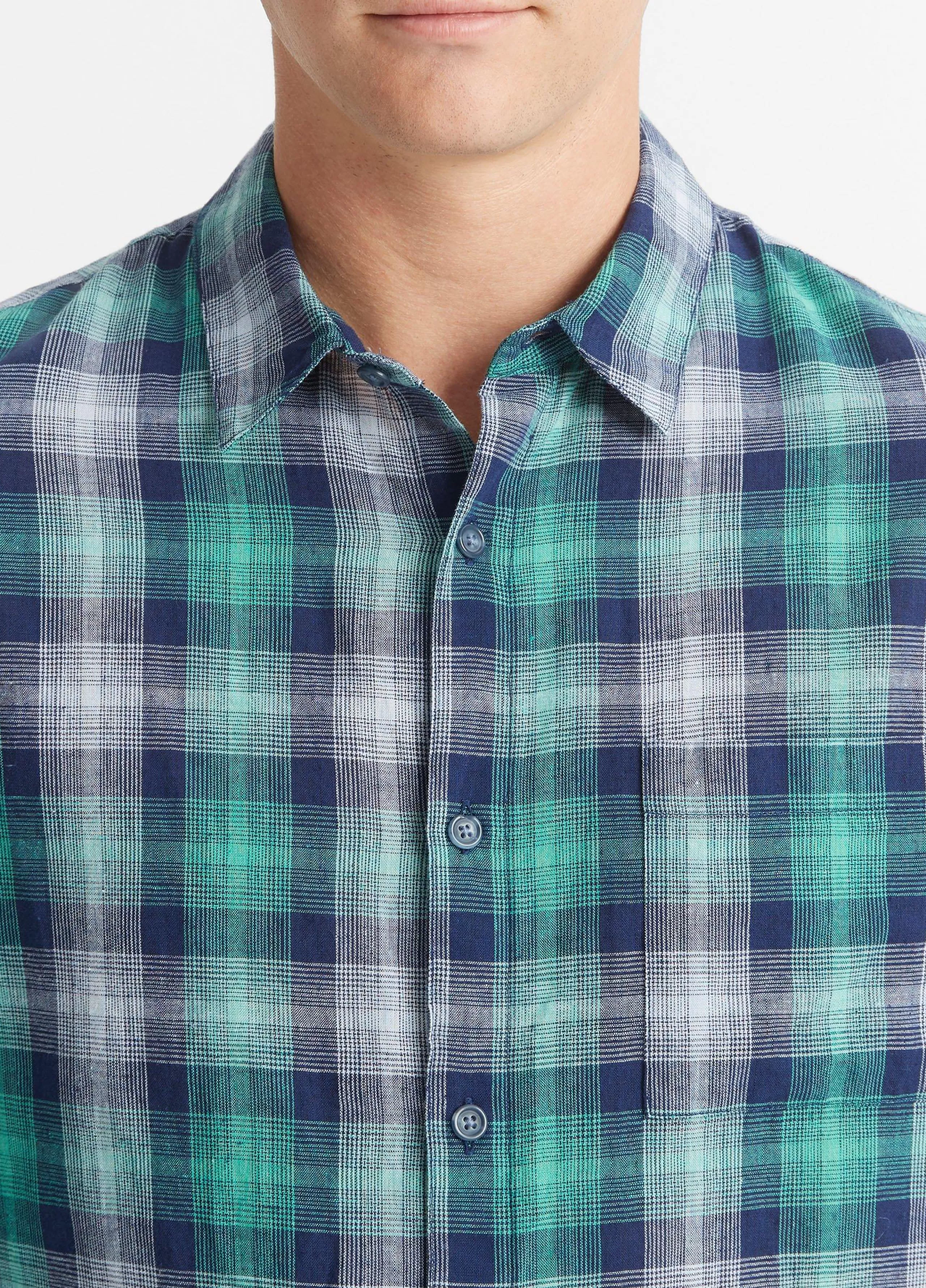 Vince Del Mar Plaid Long-Sleeve Shirt