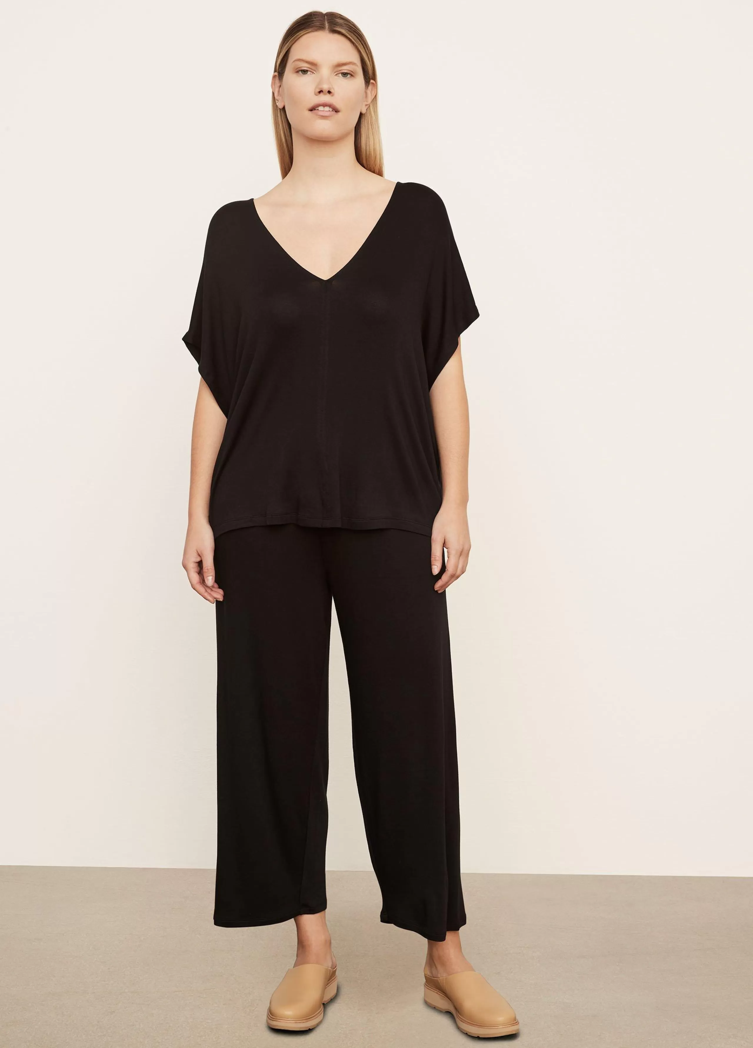 Women Vince Double V-Neck Popover