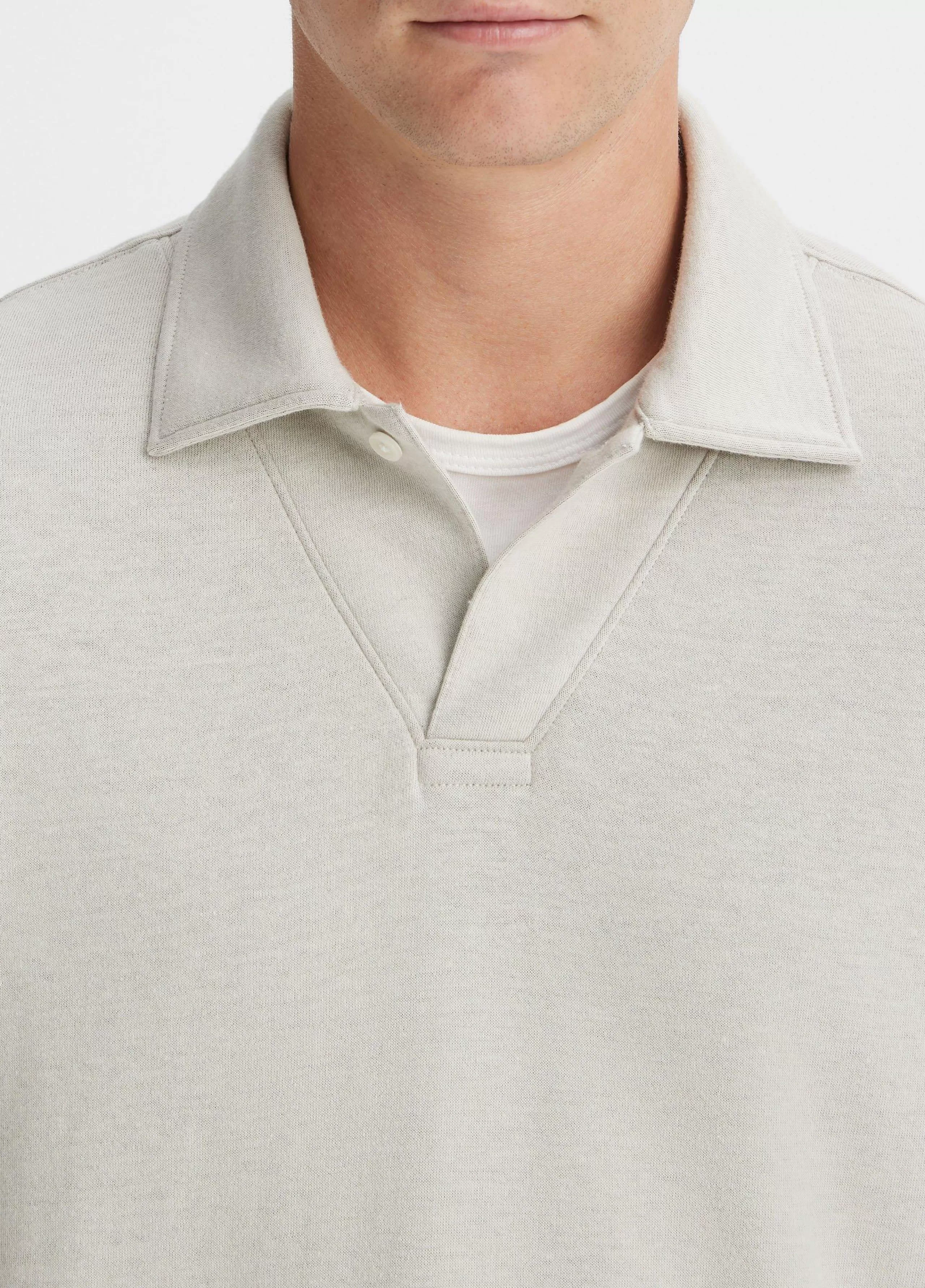 Vince Double-Face Long-Sleeve Polo Shirt