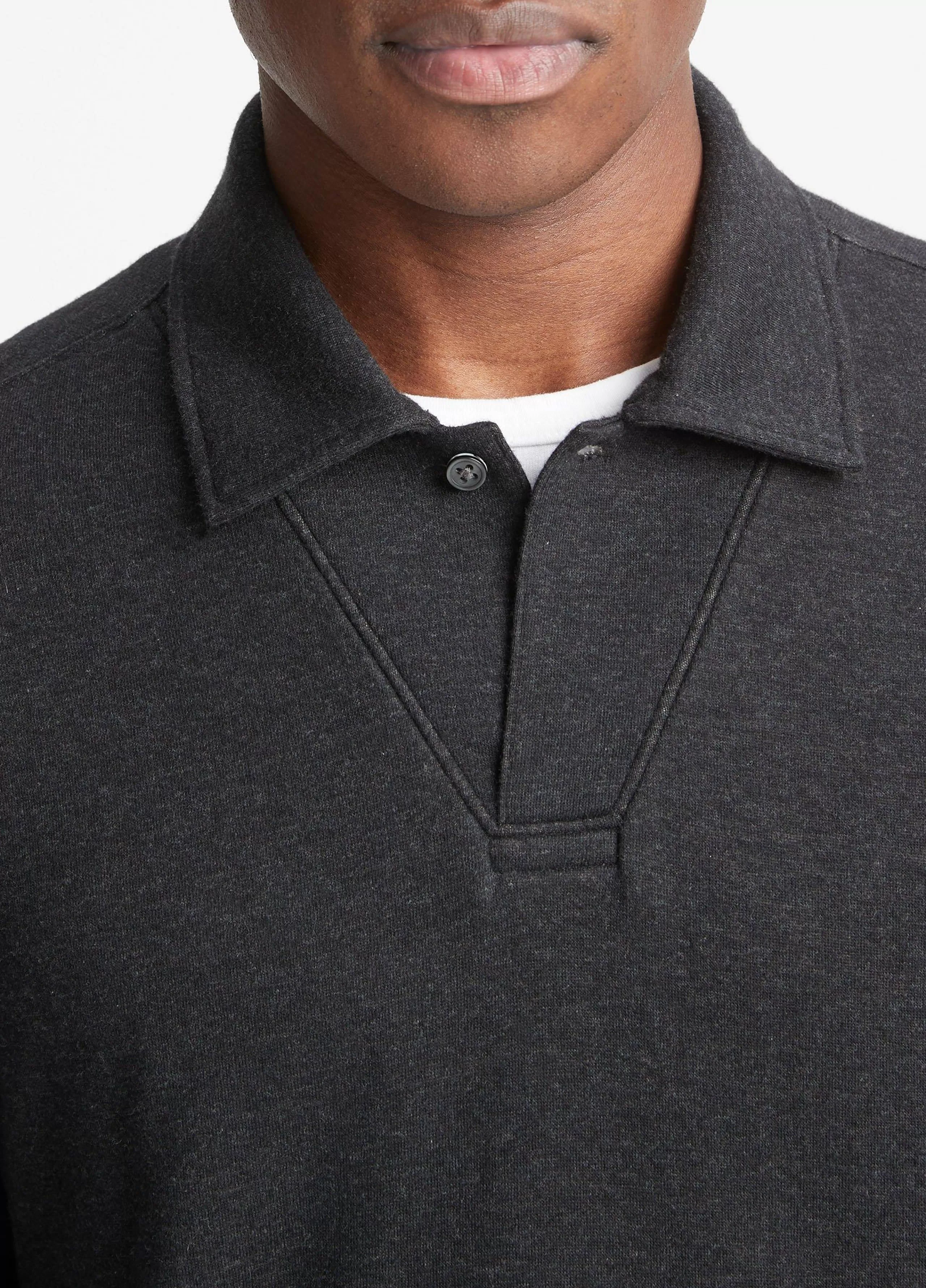 Vince Double-Face Long-Sleeve Polo Shirt