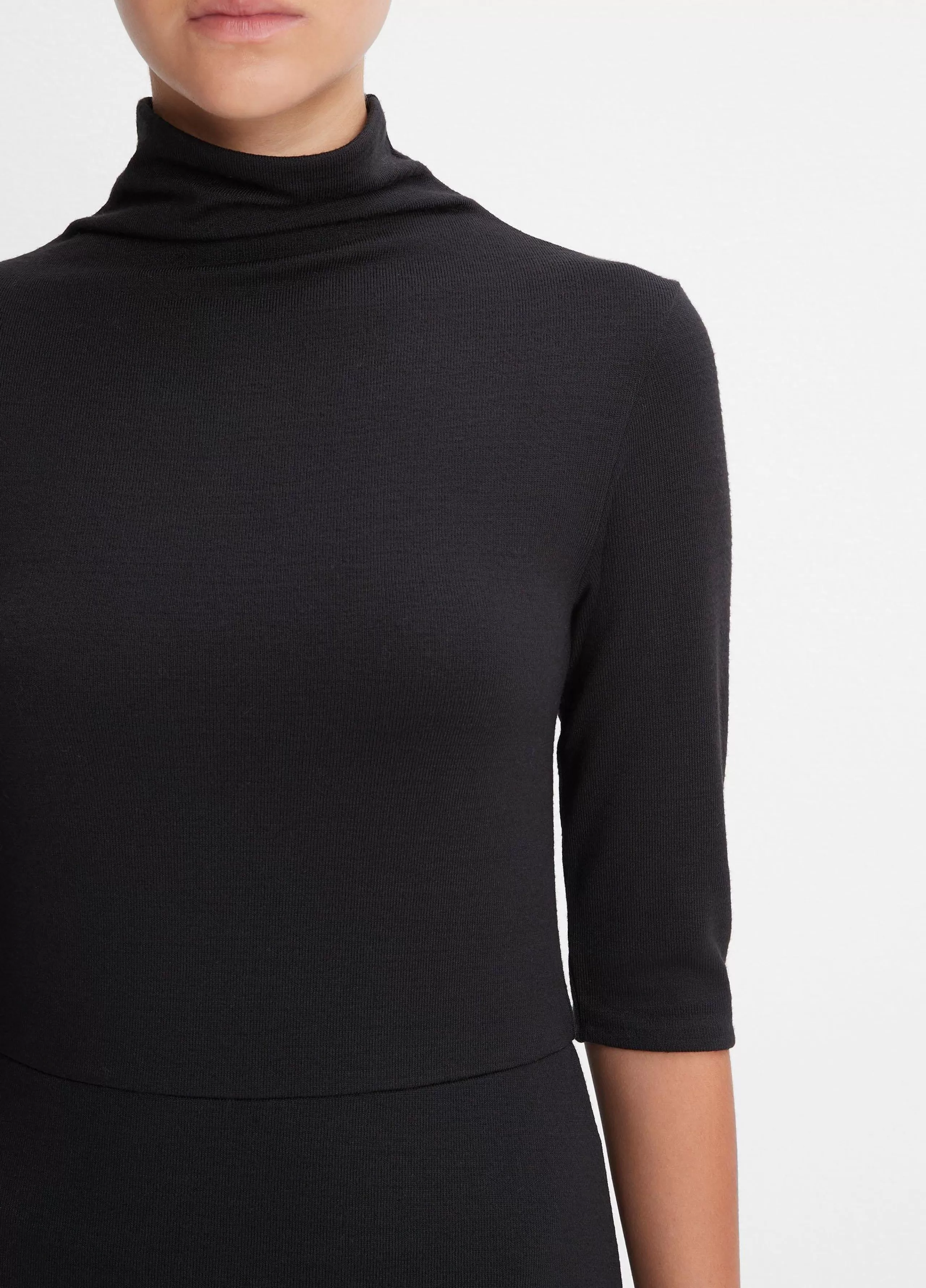 Women Vince Elbow-Sleeve Turtleneck Dress