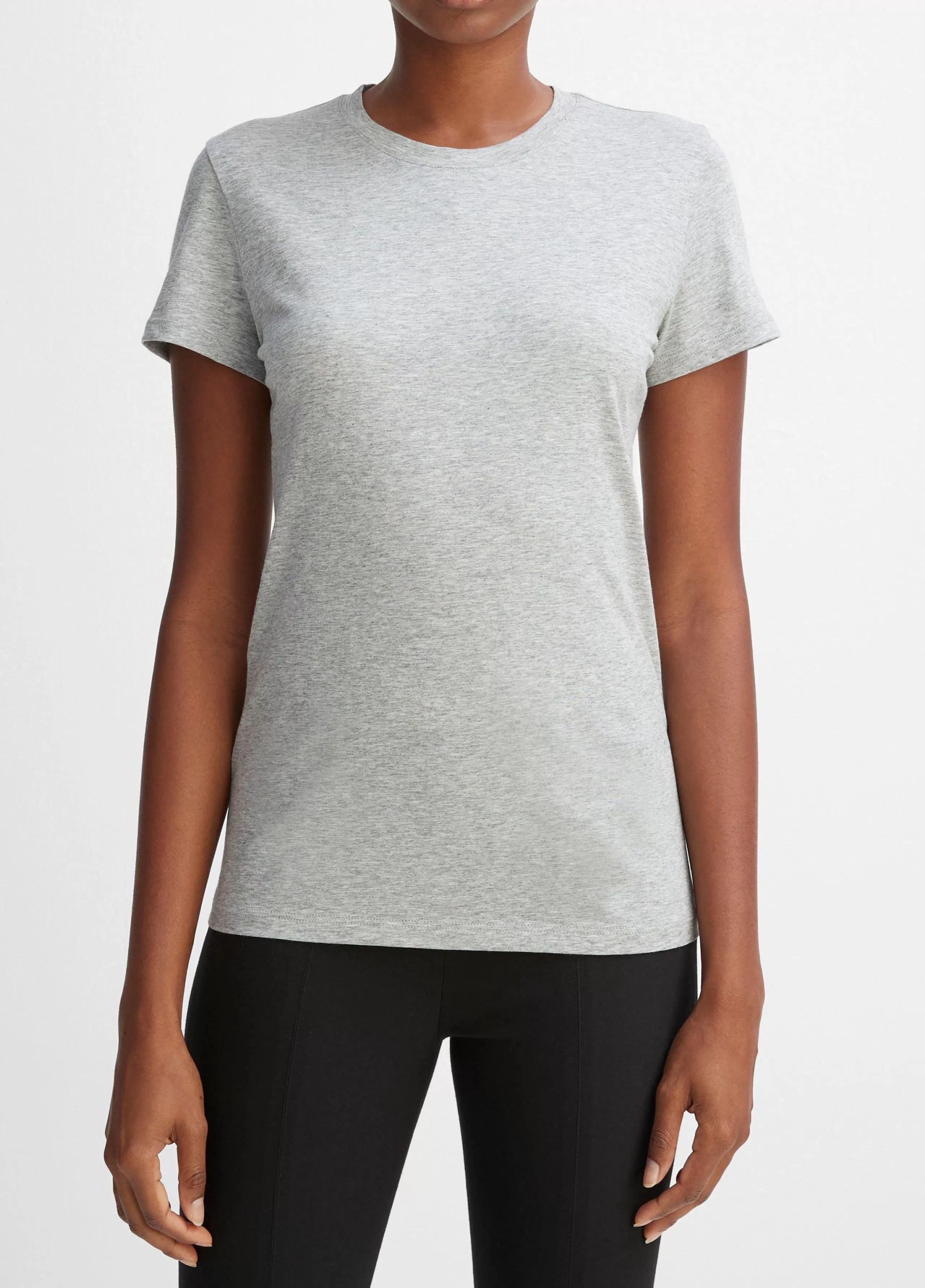 Women Vince Essential Pima Cotton Crew Neck T-Shirt