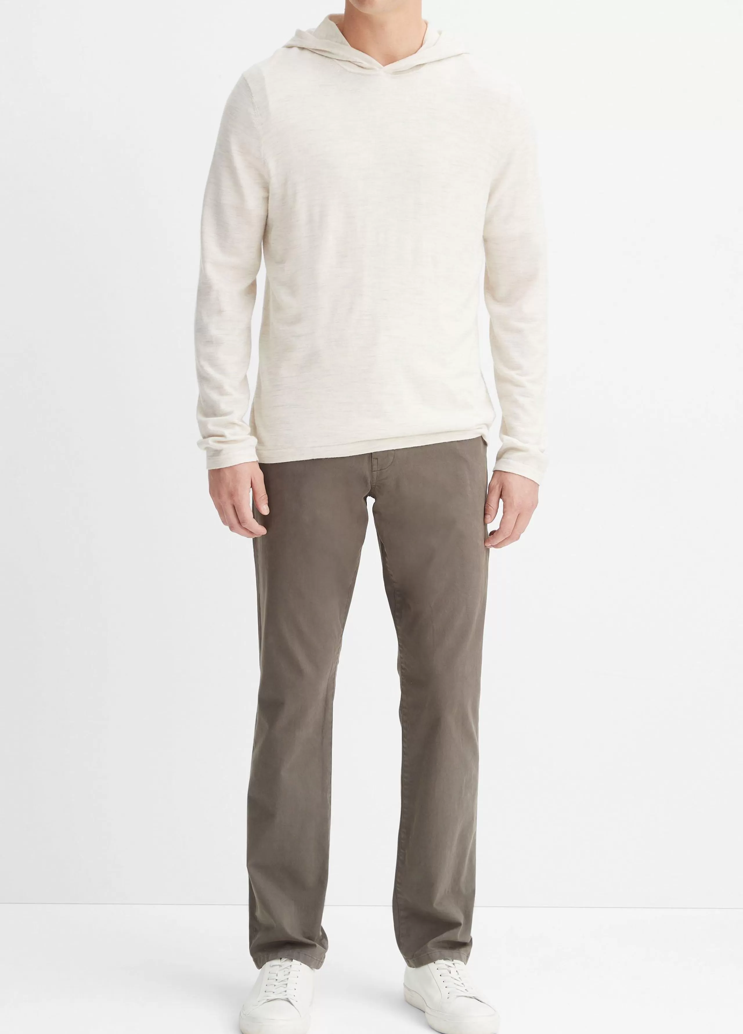 Vince Featherweight Wool Cashmere Pullover Hoodie