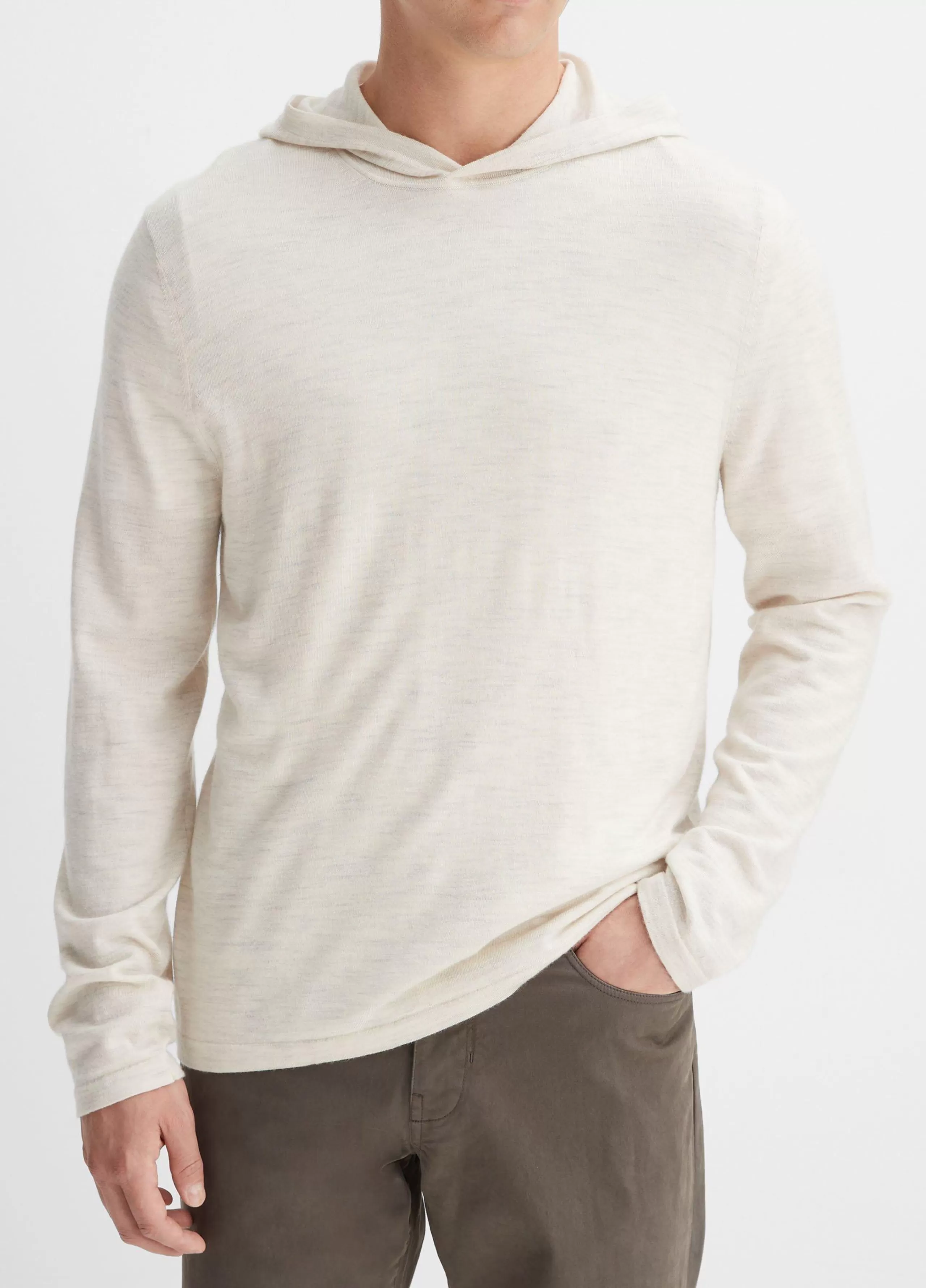 Vince Featherweight Wool Cashmere Pullover Hoodie