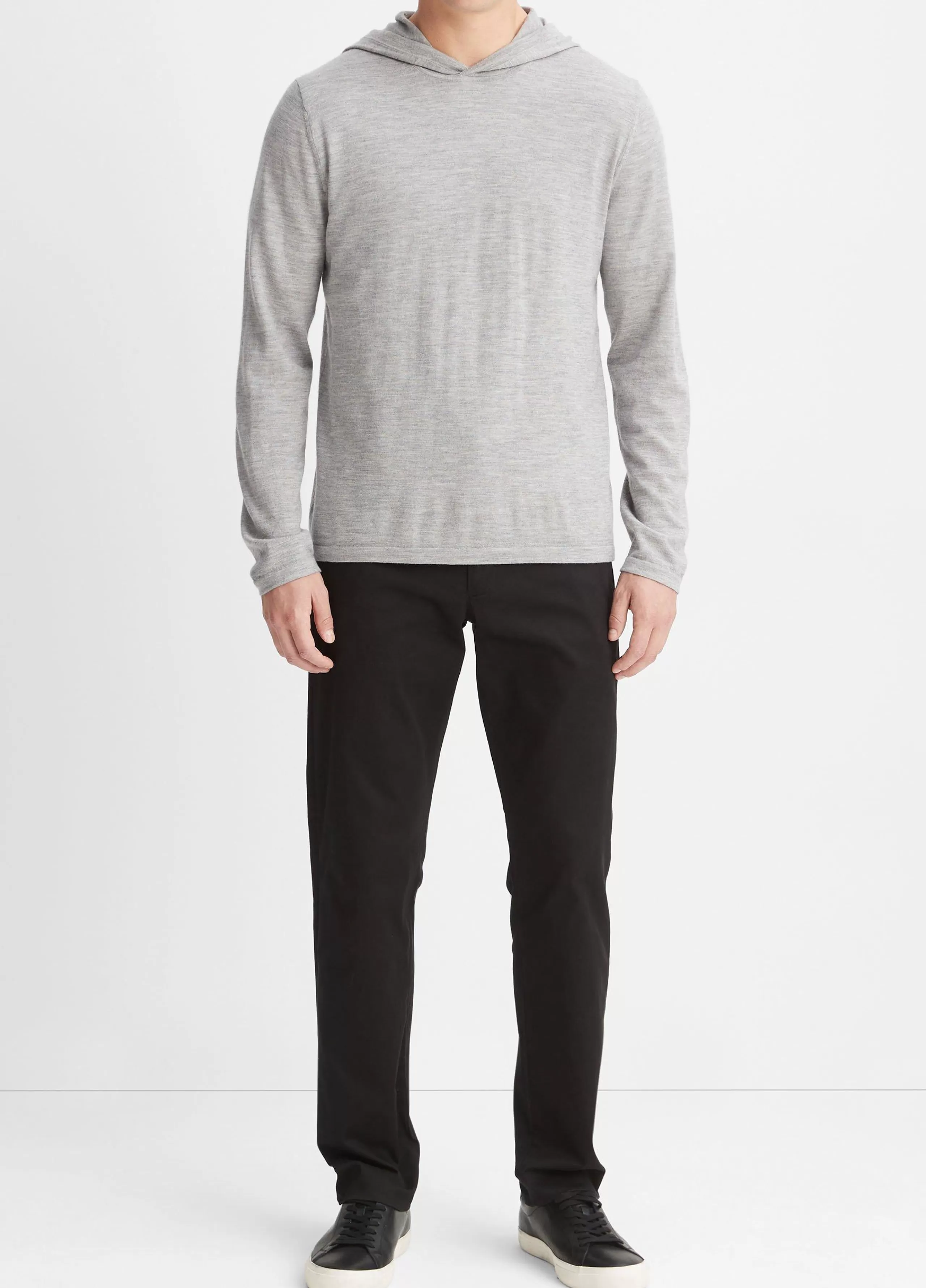 Vince Featherweight Wool Cashmere Pullover Hoodie