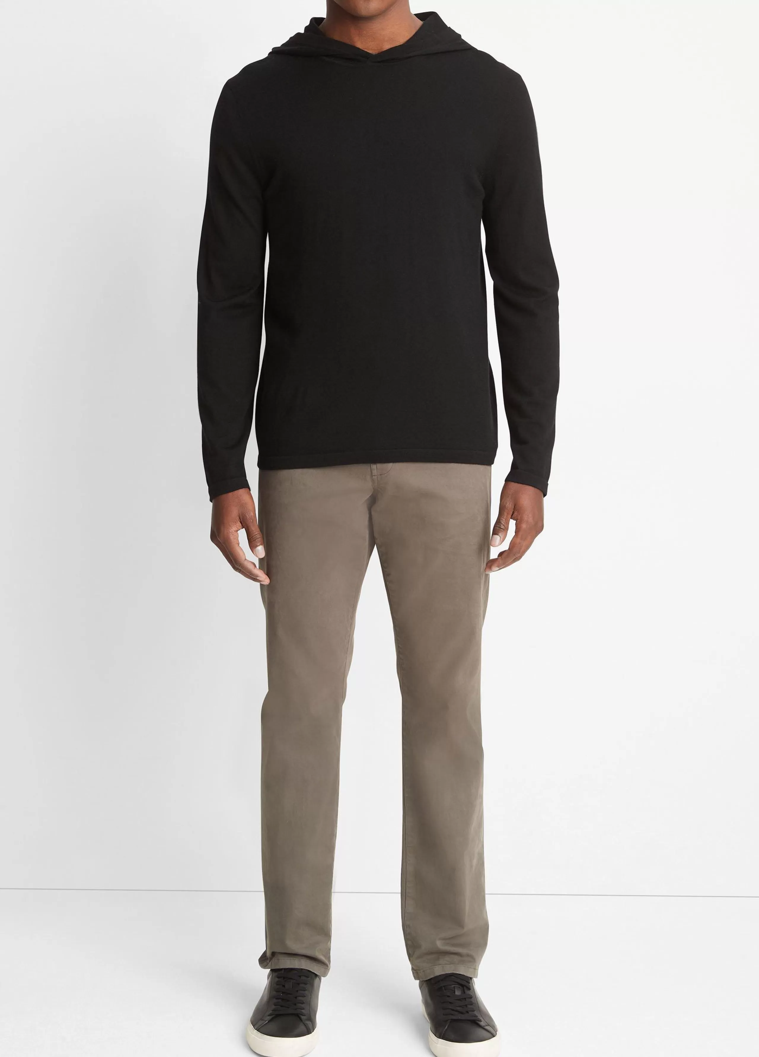 Vince Featherweight Wool Cashmere Pullover Hoodie