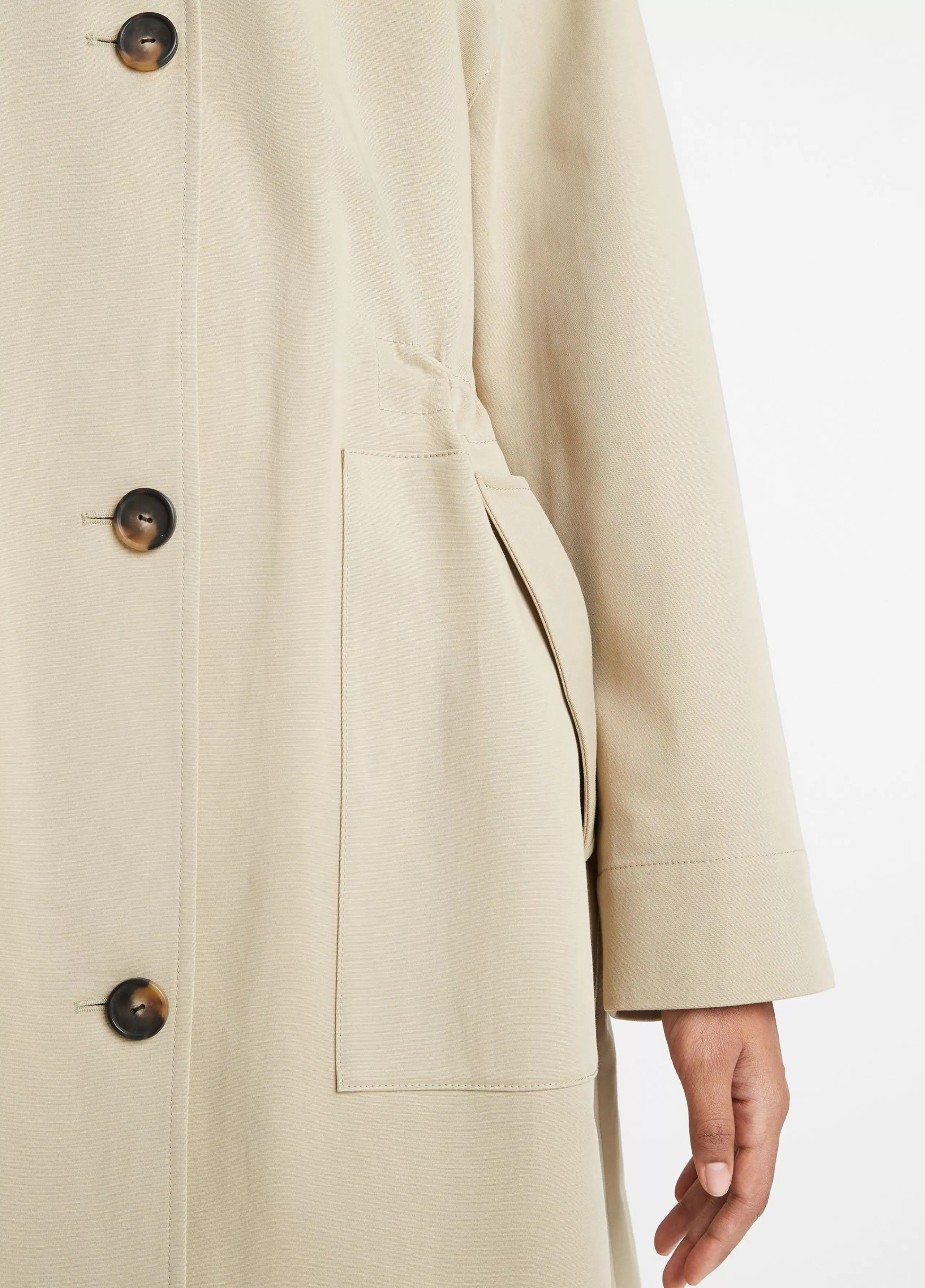 Women Vince Fine Cotton Mac Coat