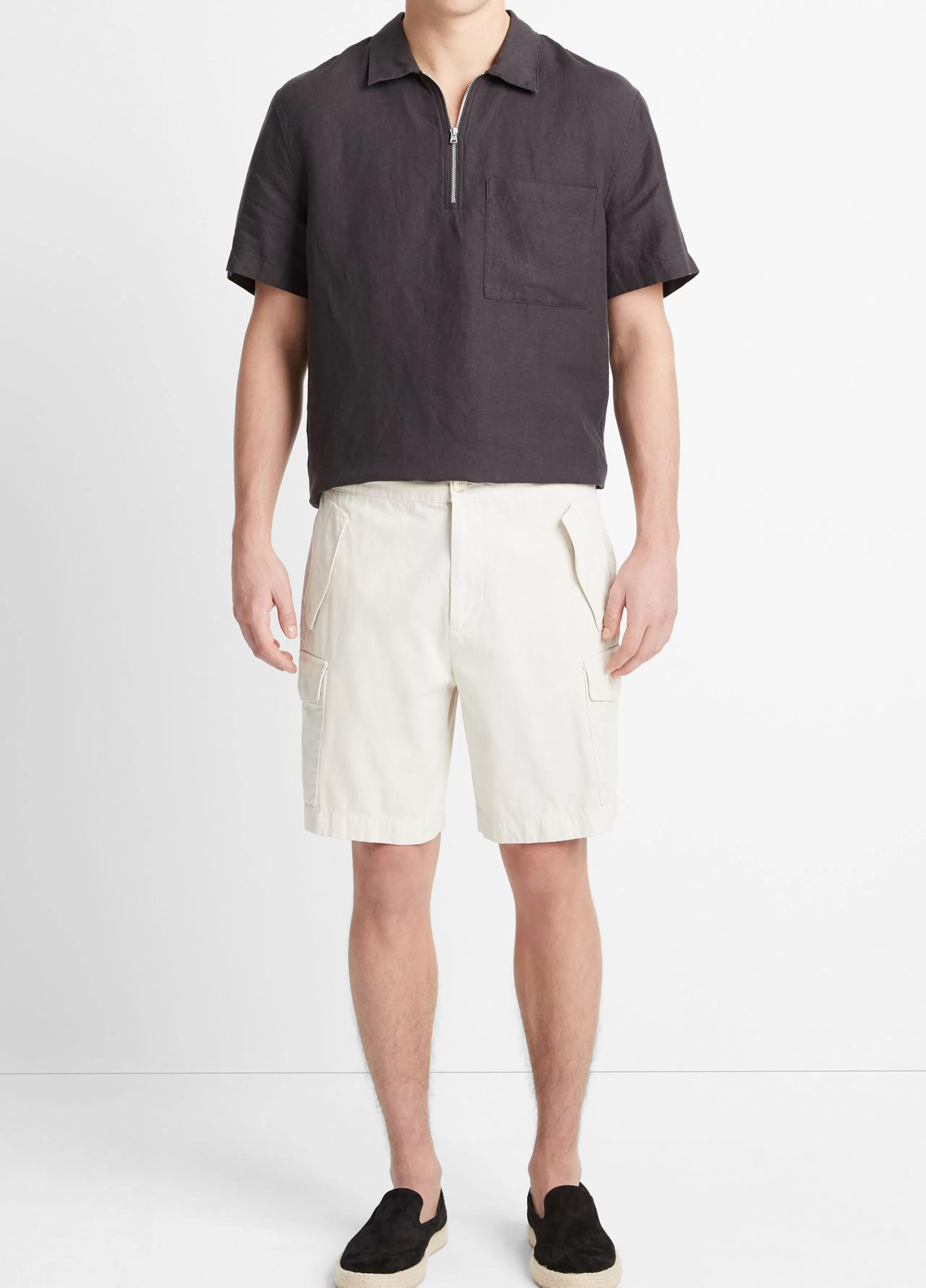 Vince Garment Dye Cotton Twill Cargo Short