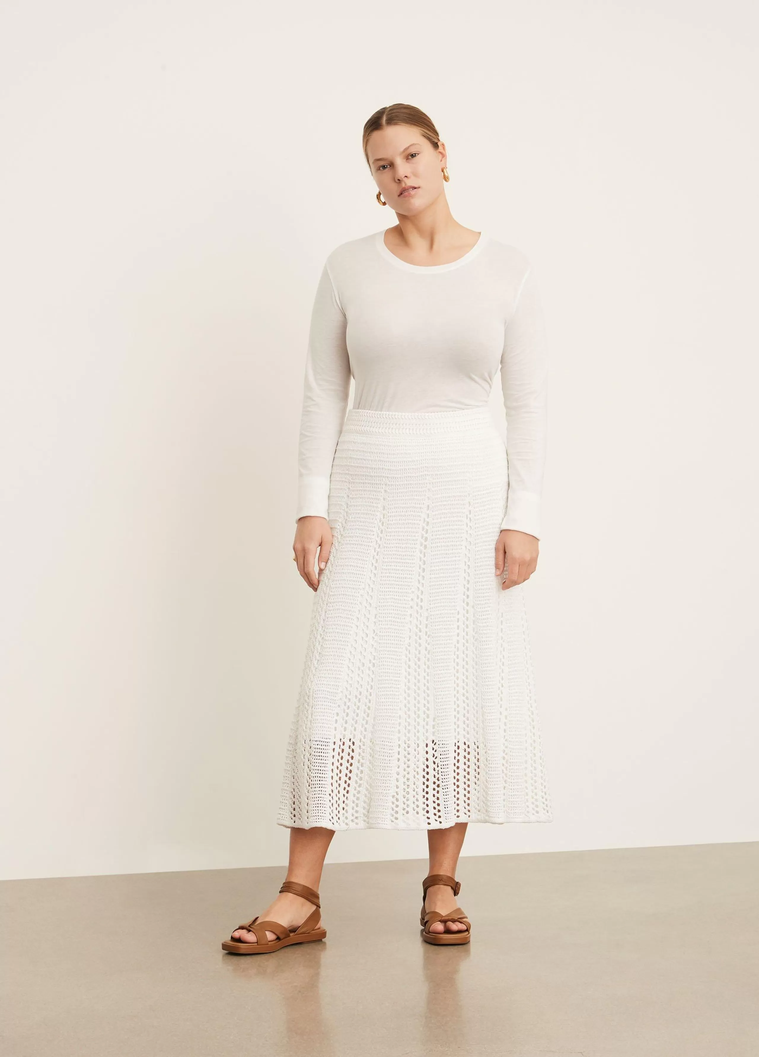 Women Vince Godet Crochet Skirt