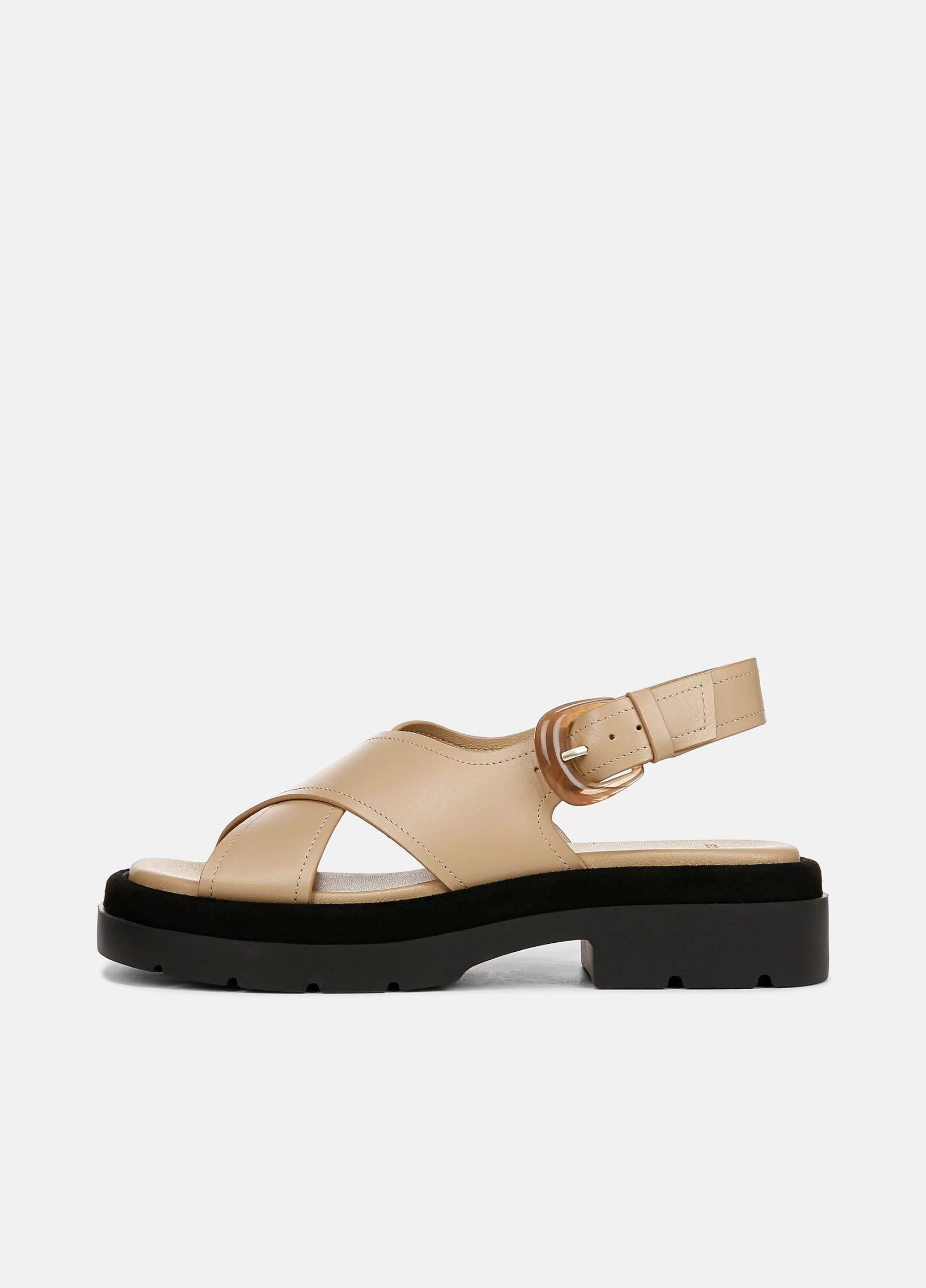 Women Vince Helena Leather Lug-Sole Sandal