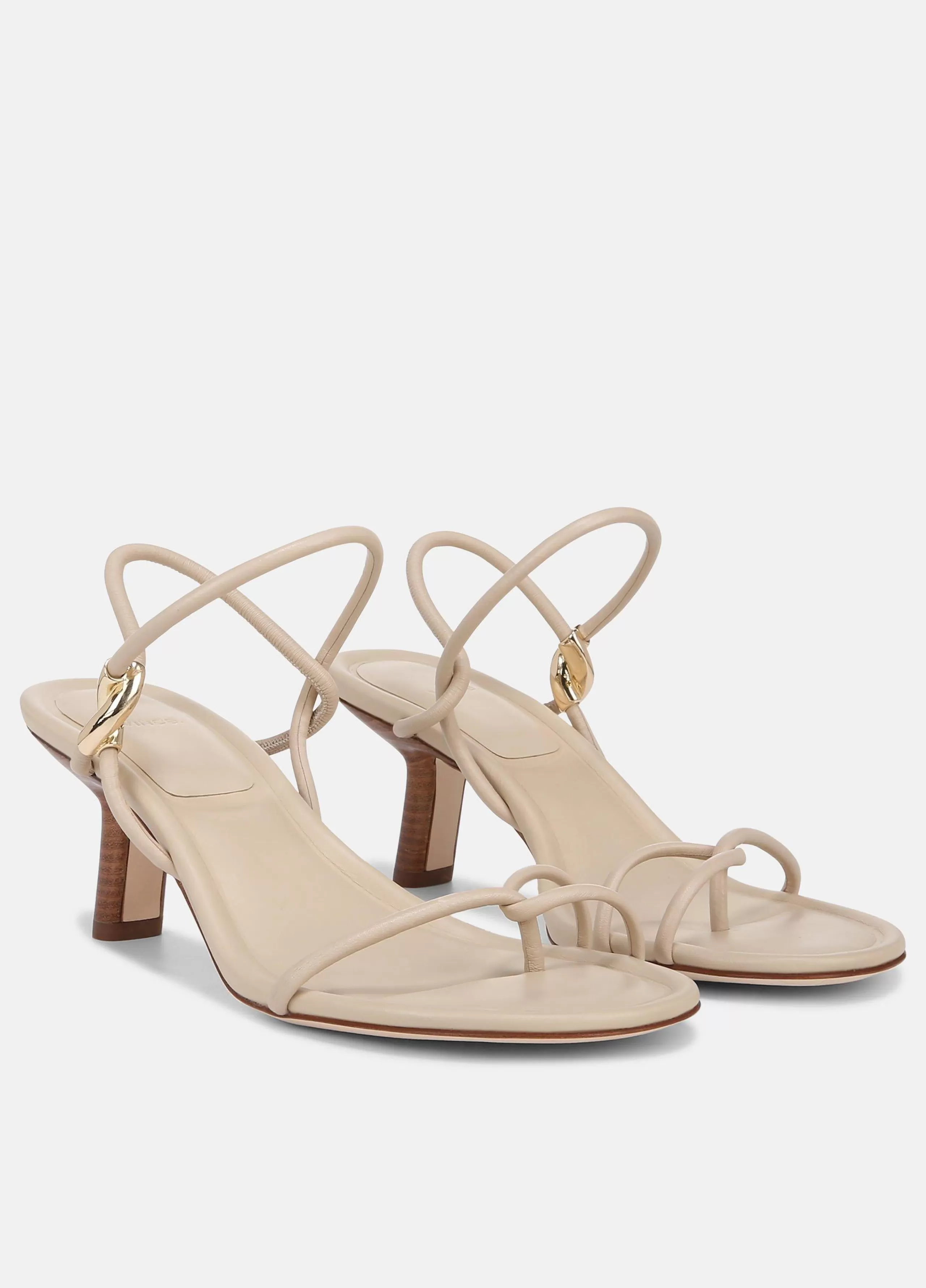 Women Vince Jolie Leather Twist Sandal