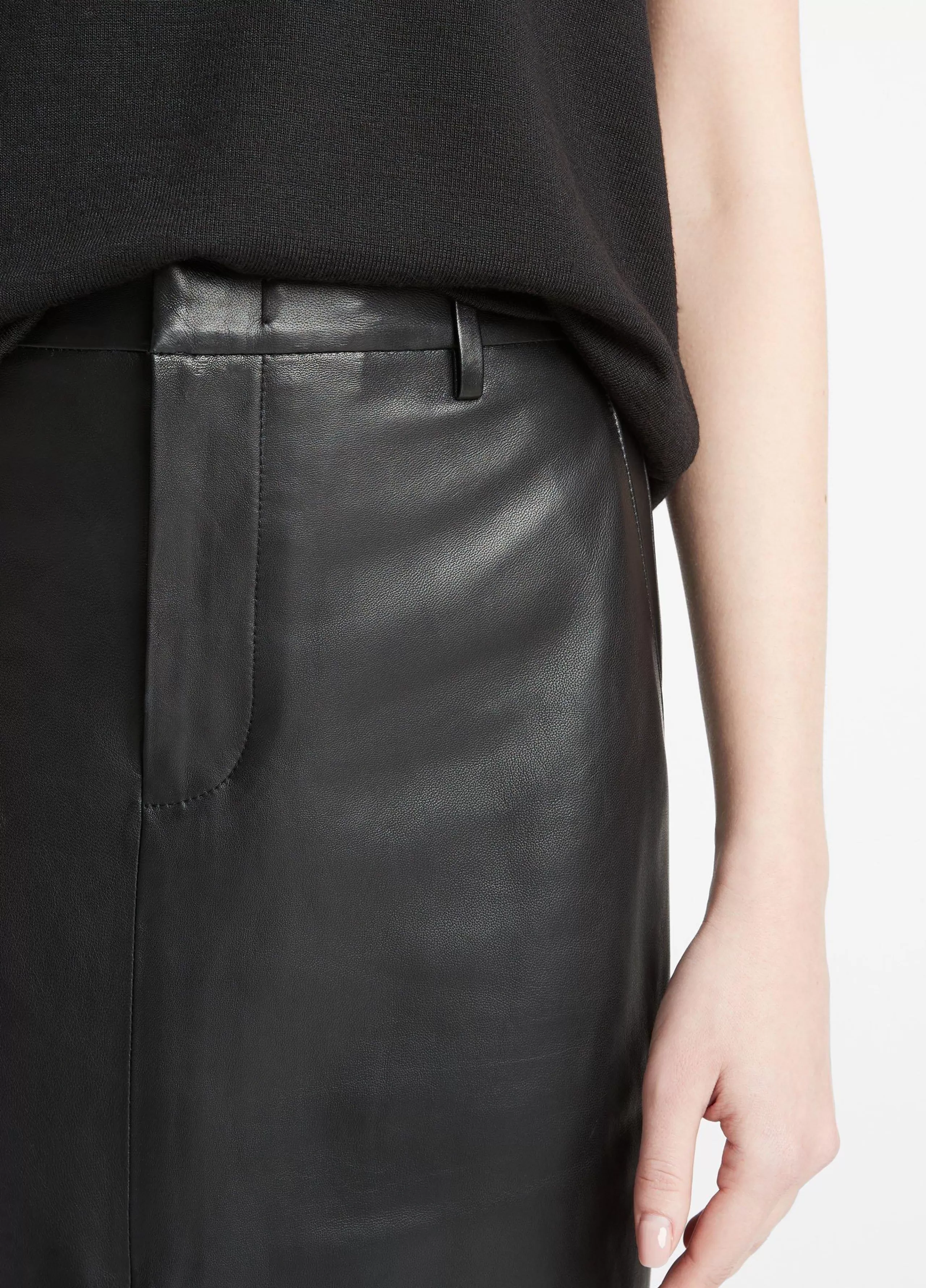 Women Vince Leather Trouser Skirt