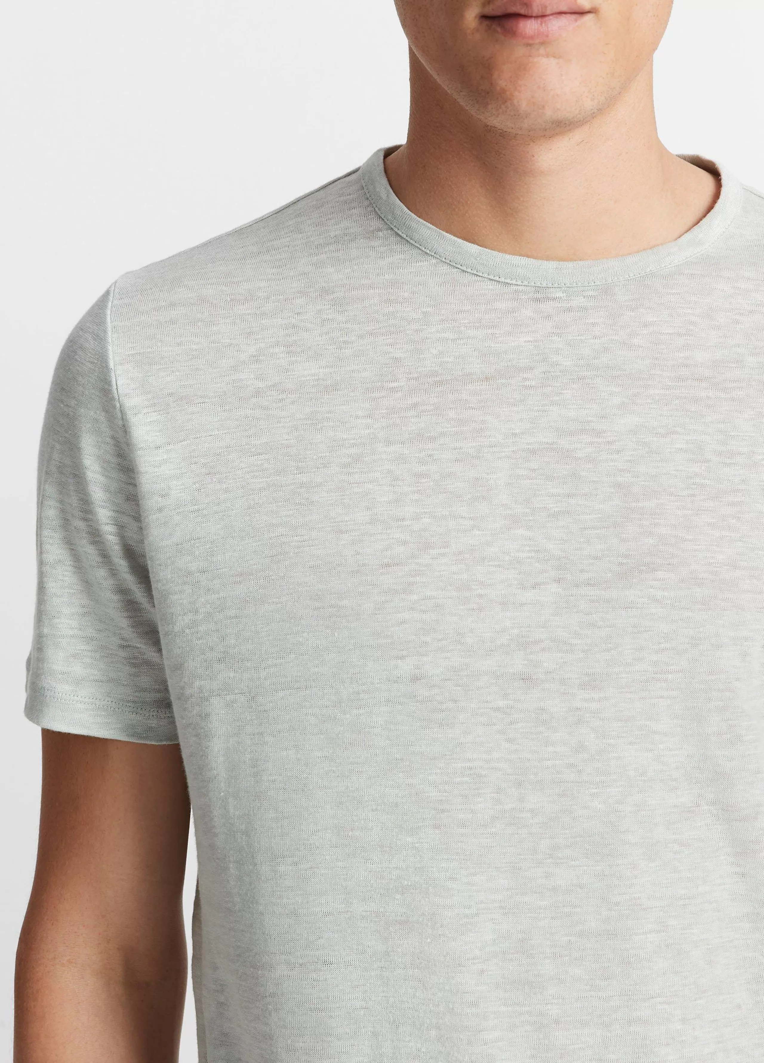 Vince Linen Crew Neck T-Shirt