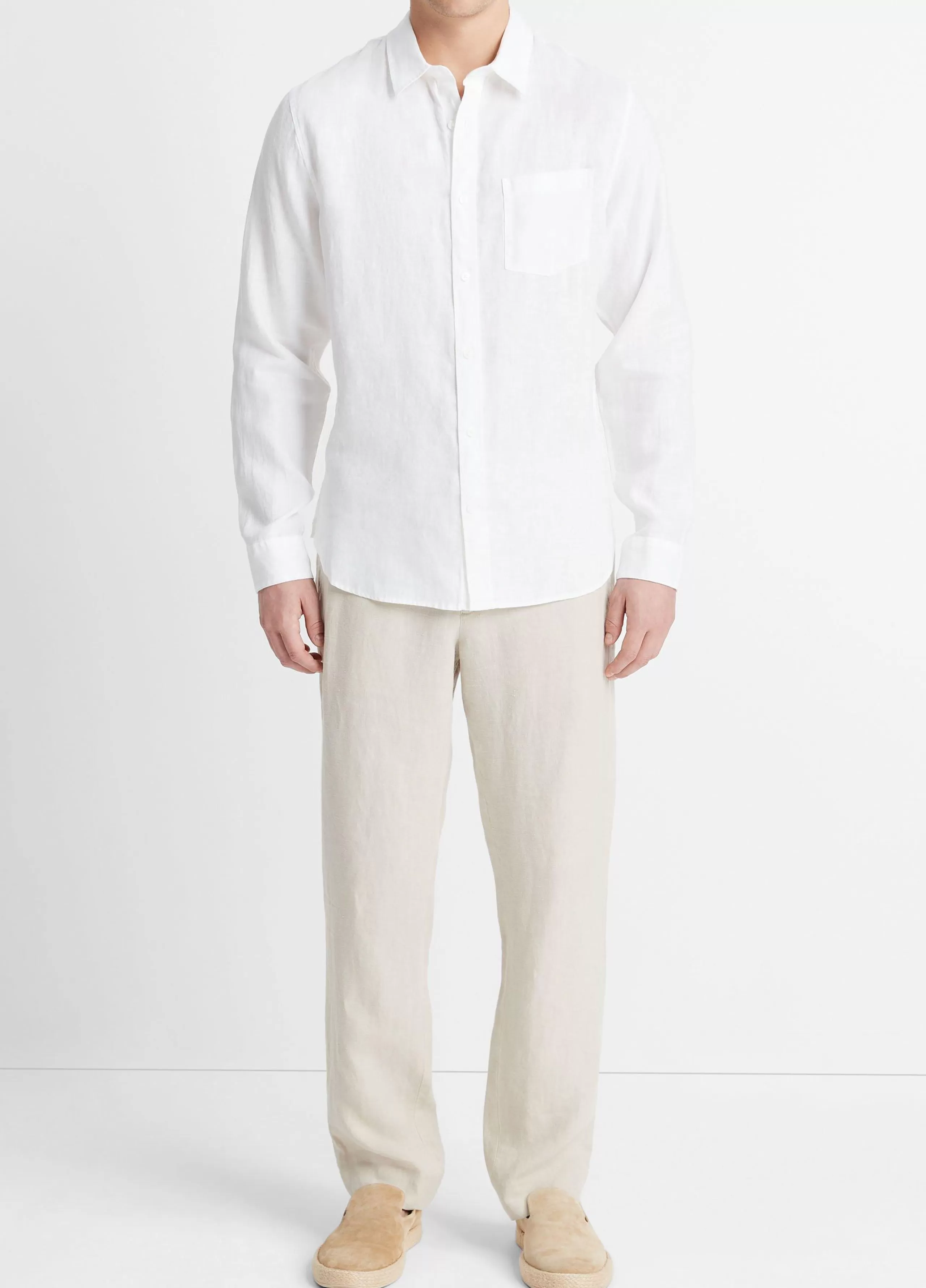 Vince Linen Long Sleeve Shirt