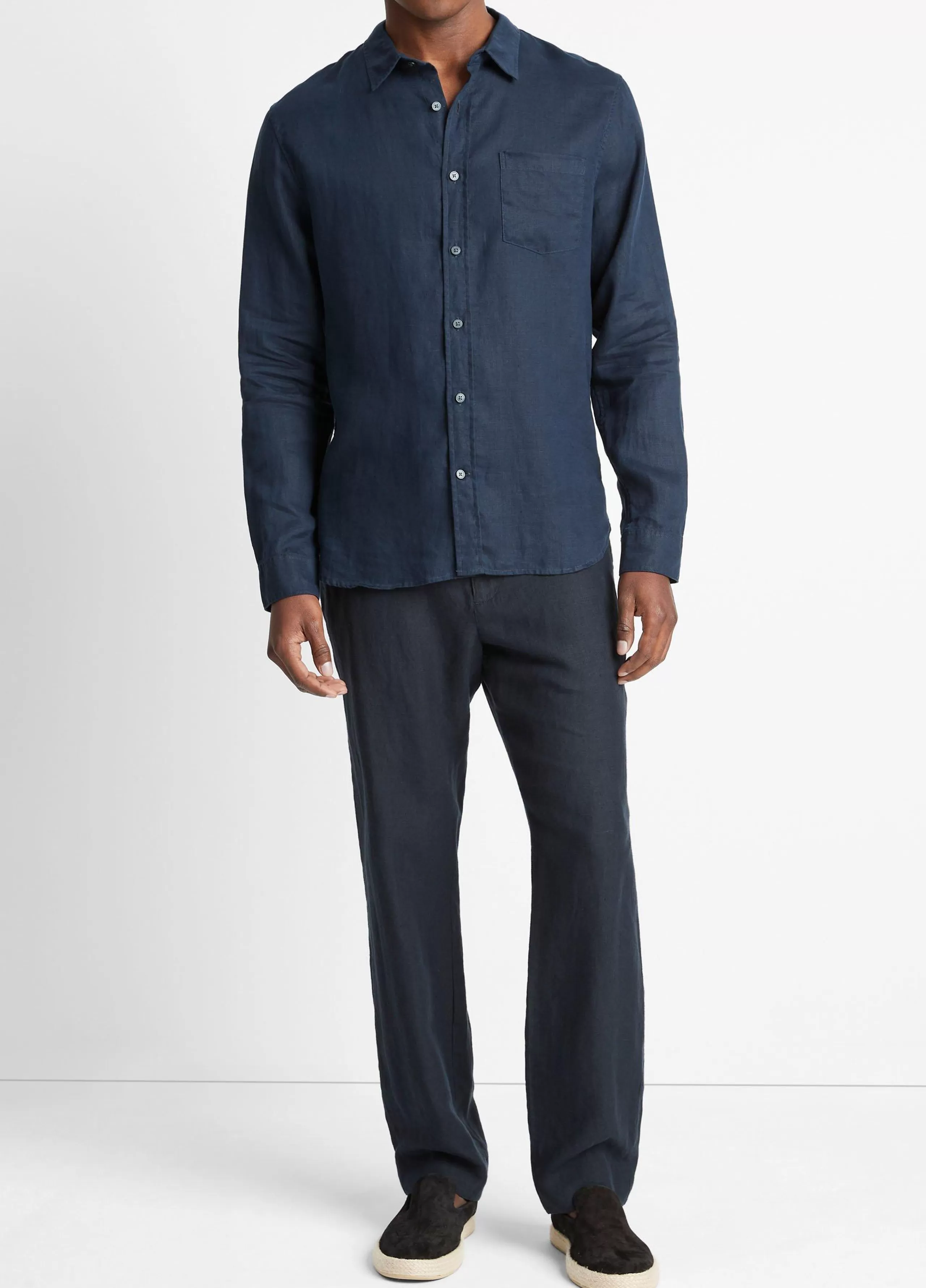 Vince Linen Long-Sleeve Shirt