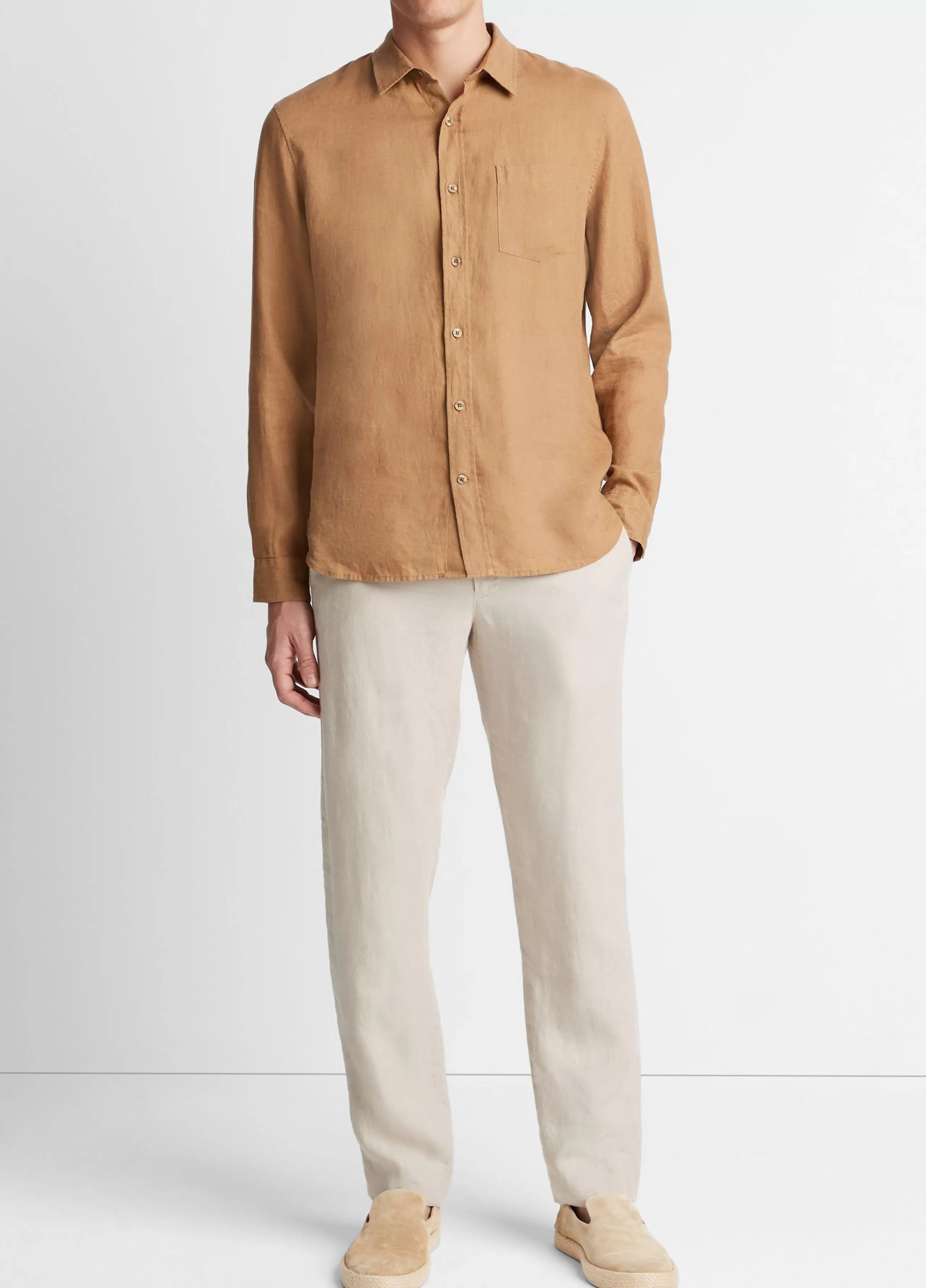 Vince Linen Long-Sleeve Shirt