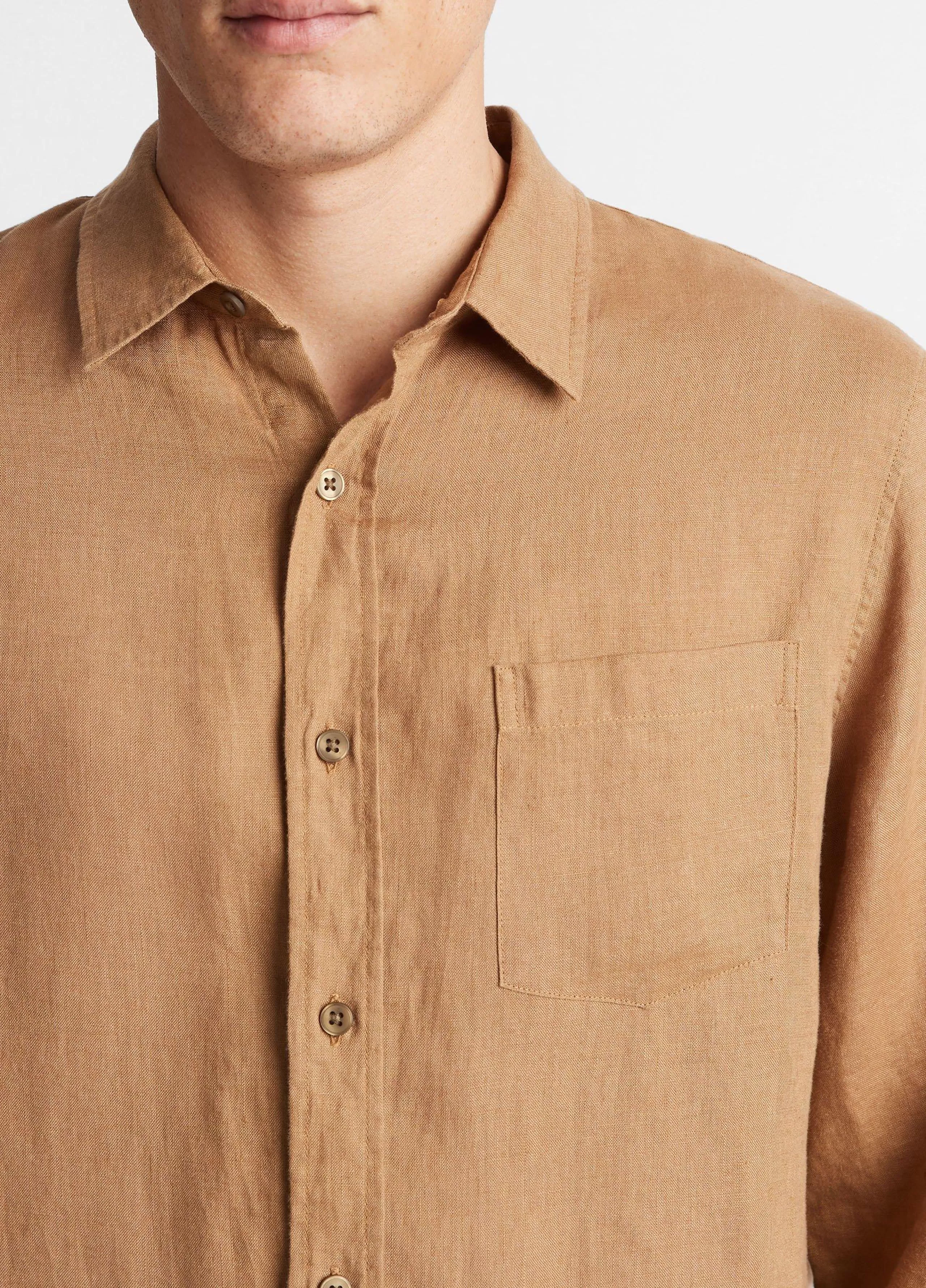 Vince Linen Long-Sleeve Shirt