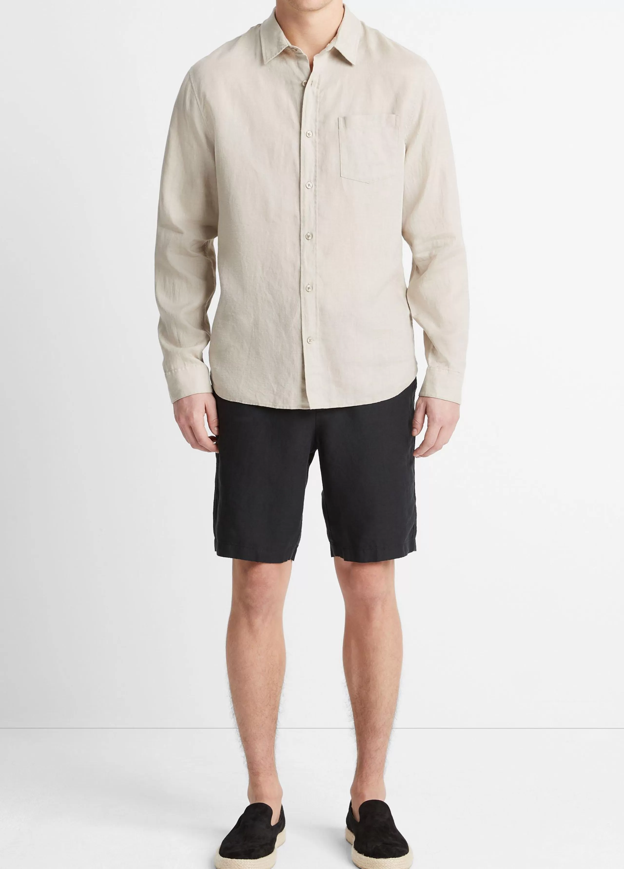 Vince Linen Long-Sleeve Shirt