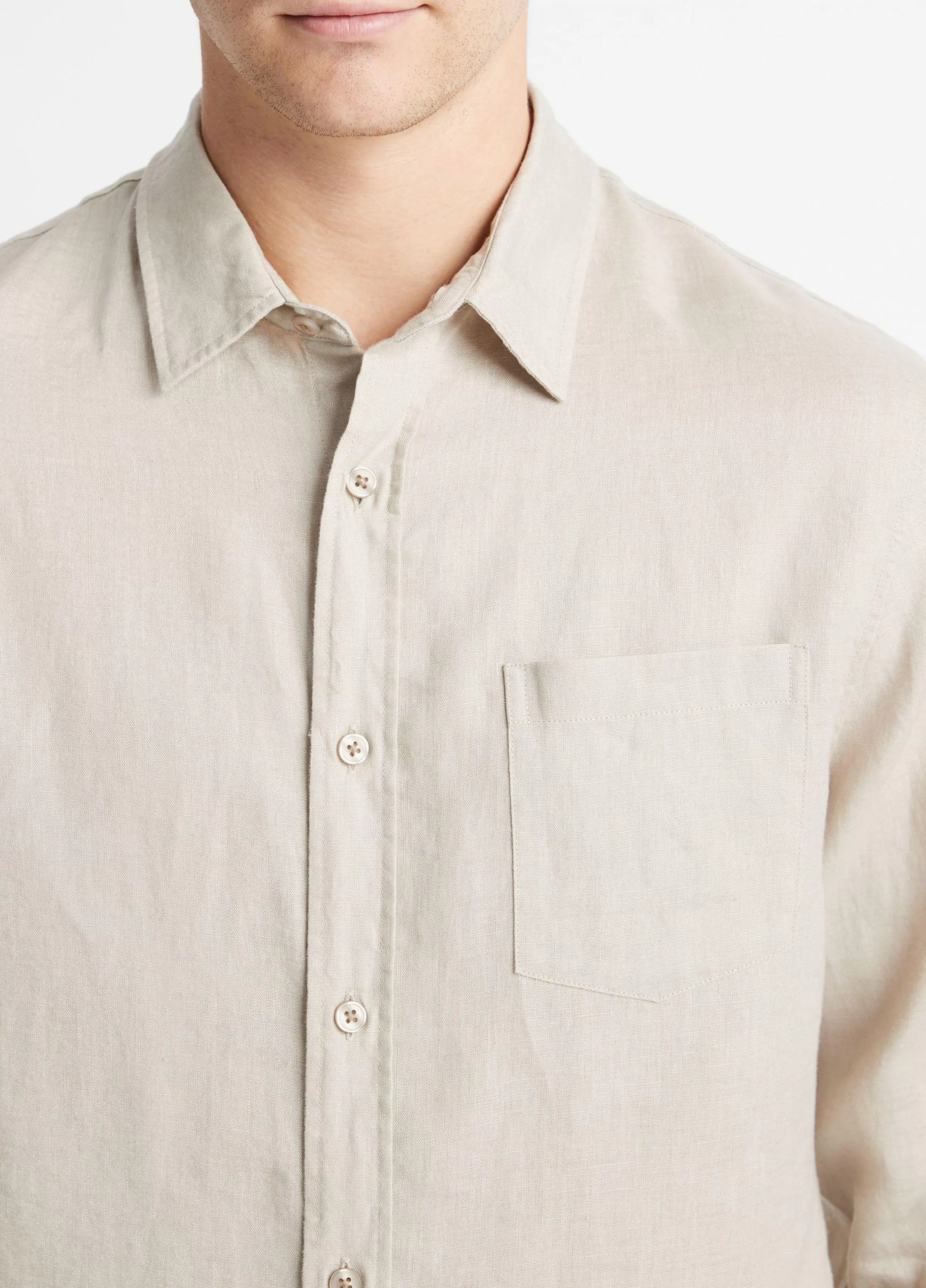 Vince Linen Long-Sleeve Shirt