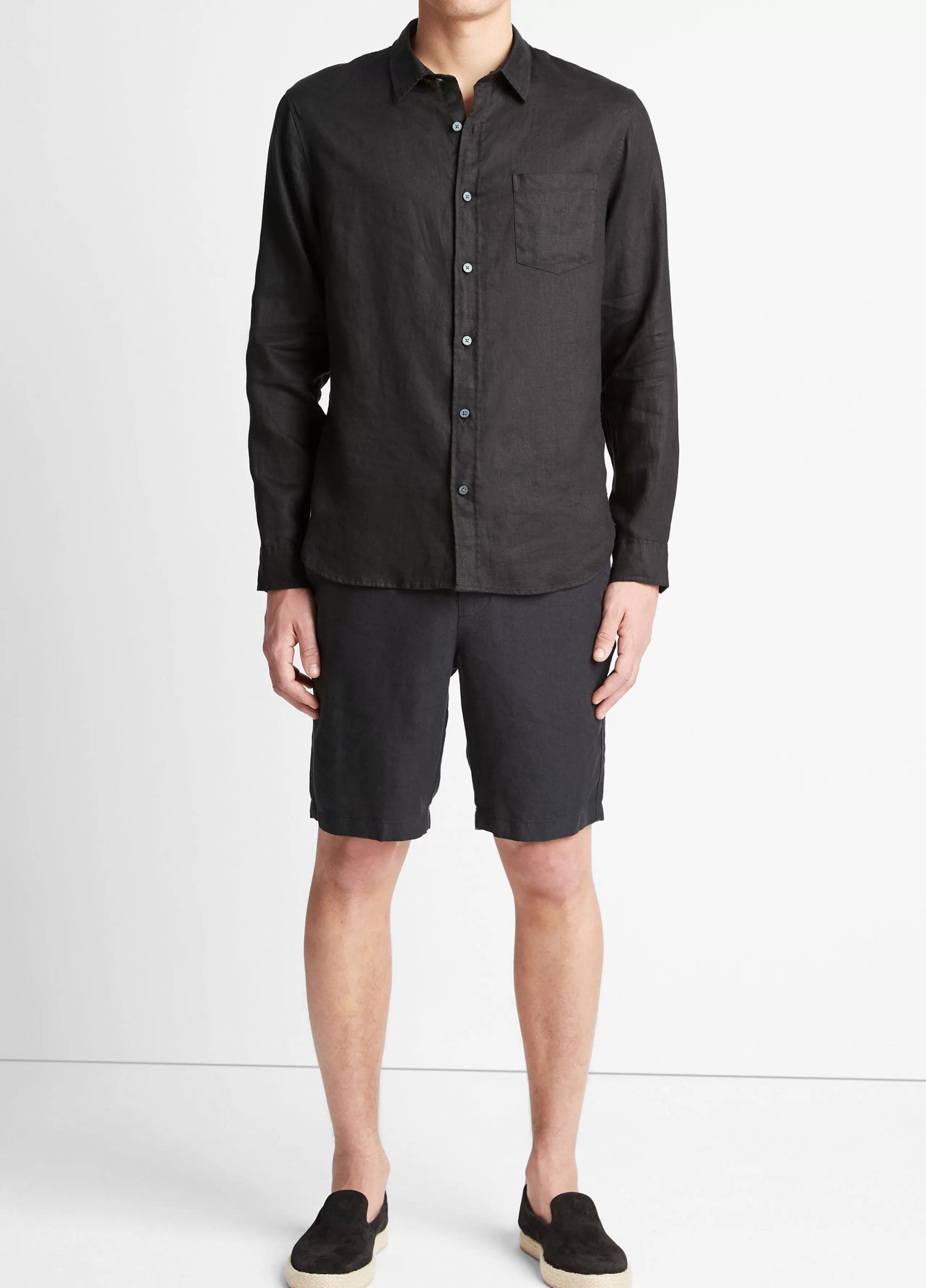 Vince Linen Long-Sleeve Shirt