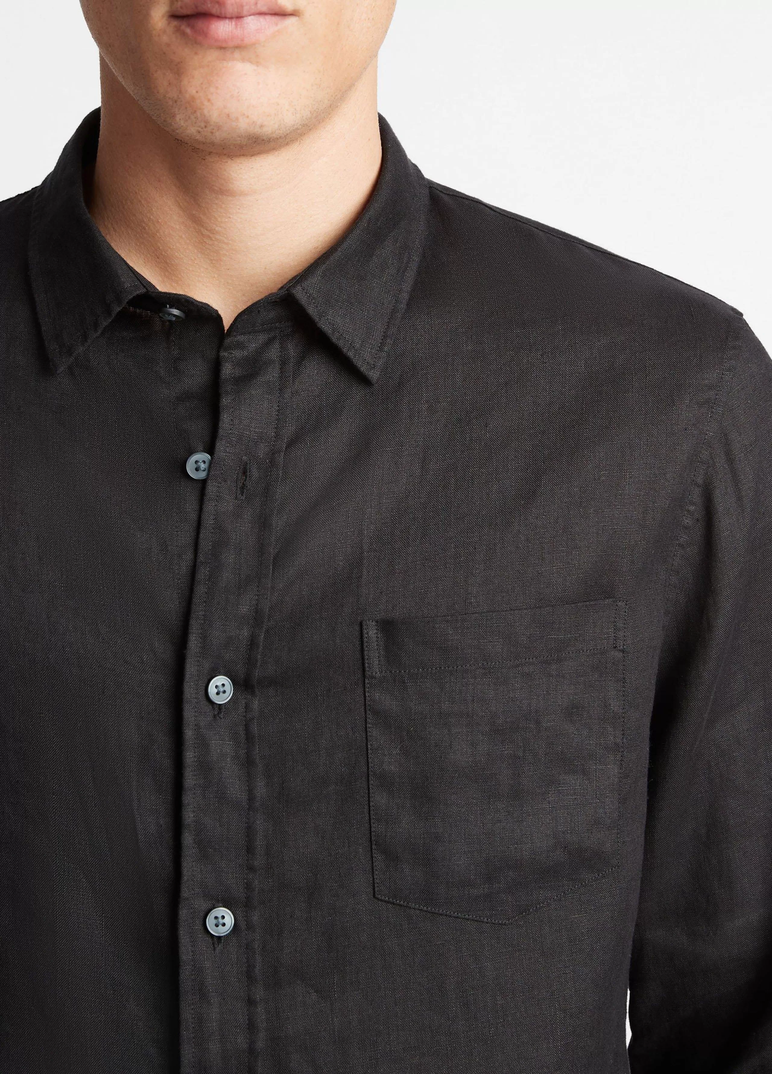 Vince Linen Long-Sleeve Shirt