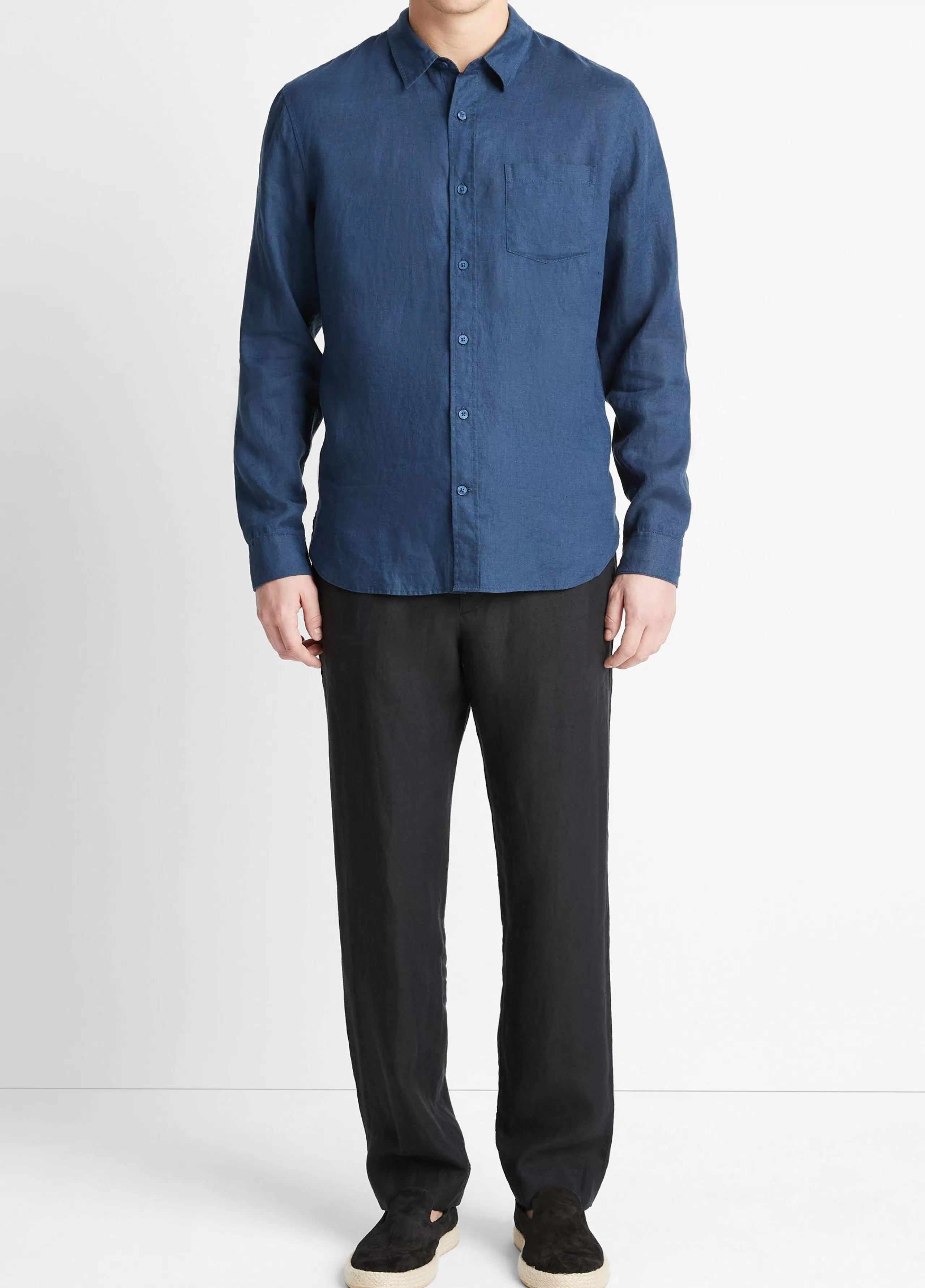 Vince Linen Long-Sleeve Shirt