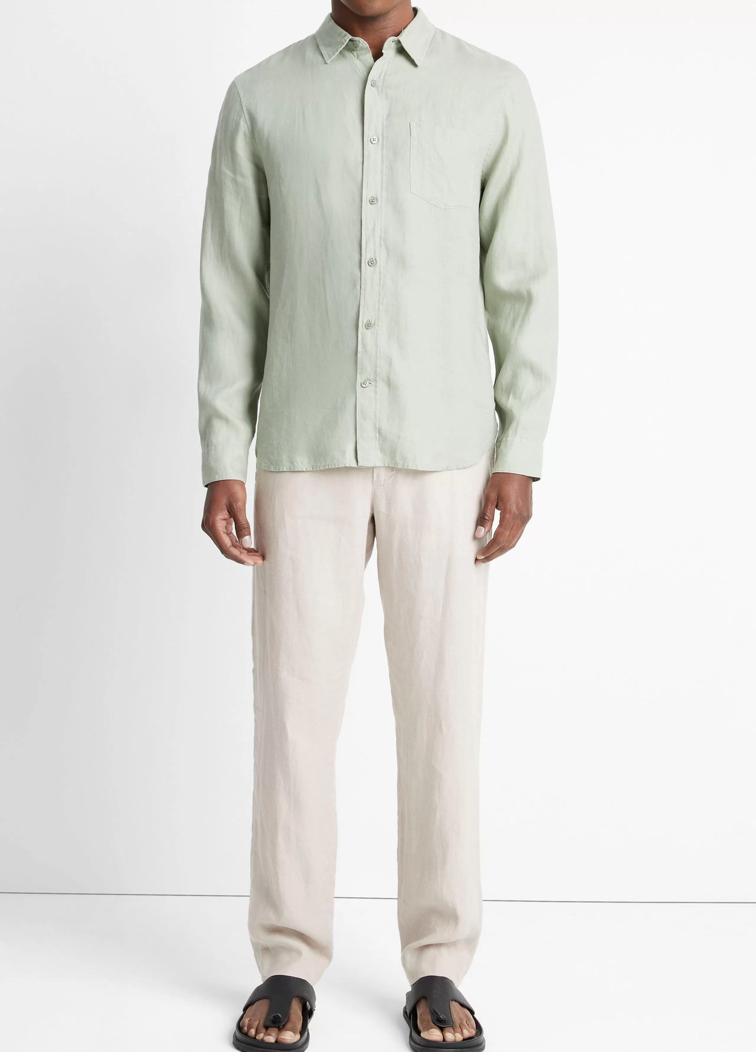 Vince Linen Long-Sleeve Shirt