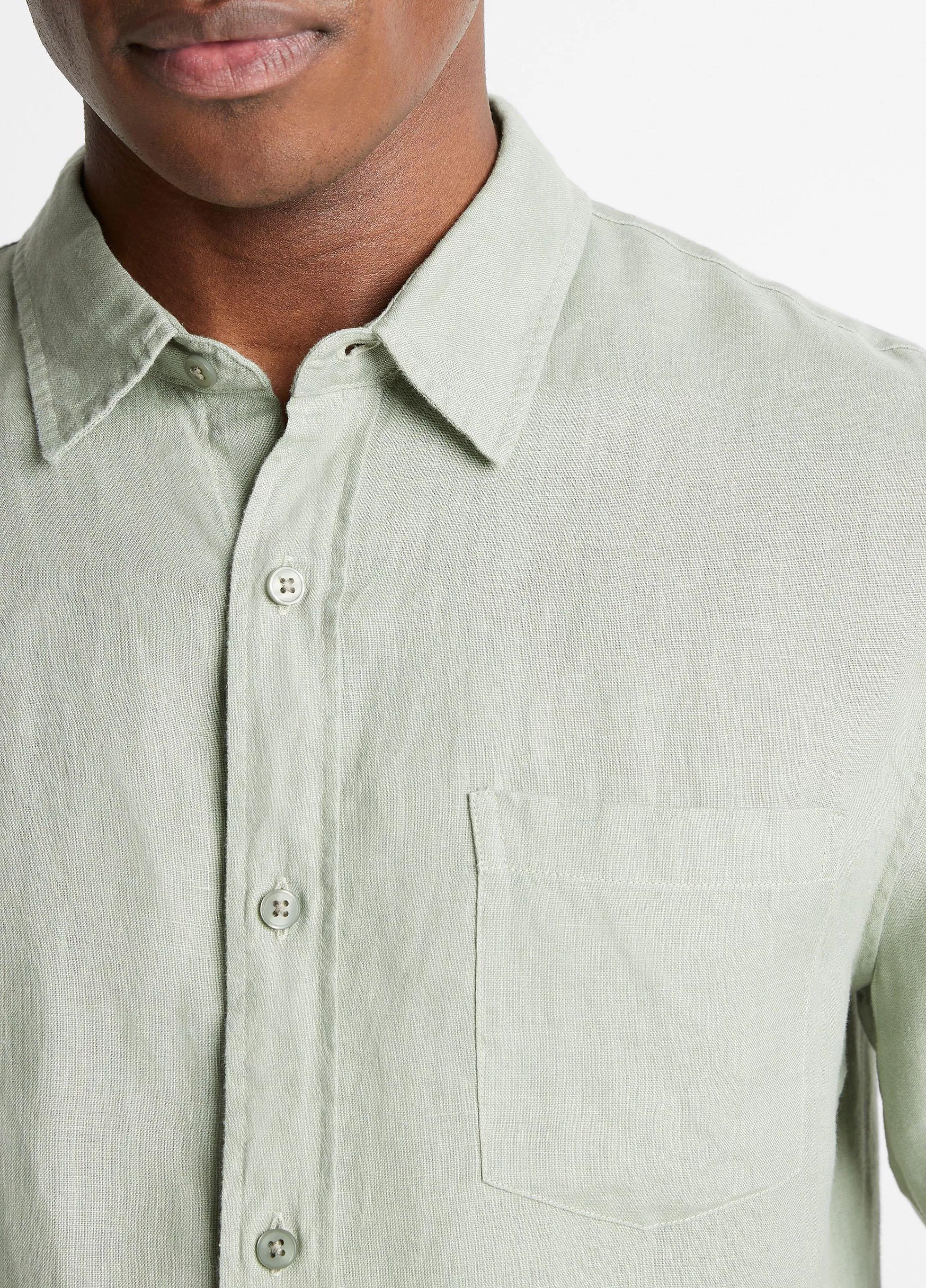 Vince Linen Long-Sleeve Shirt