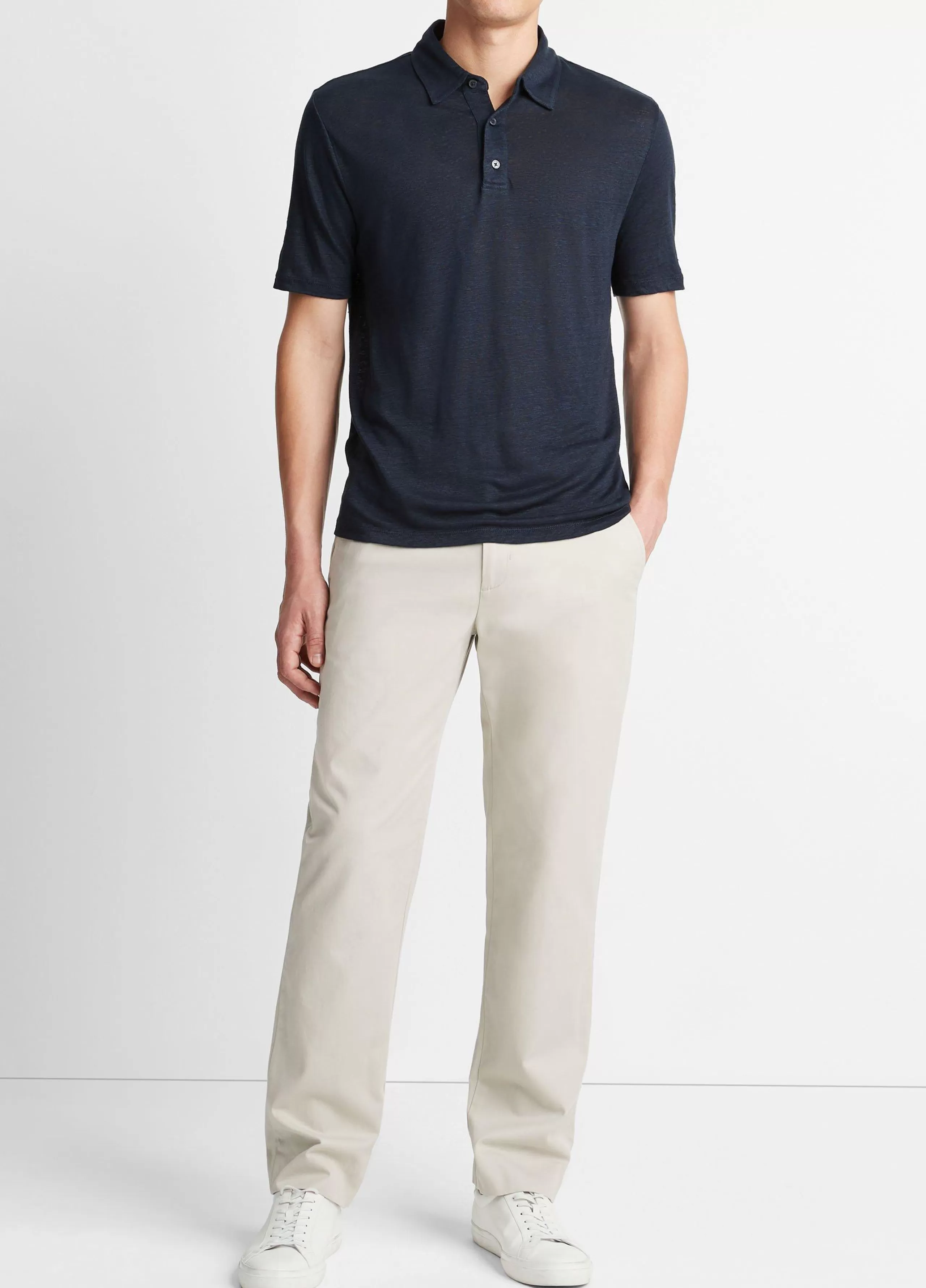 Vince Linen Polo Shirt