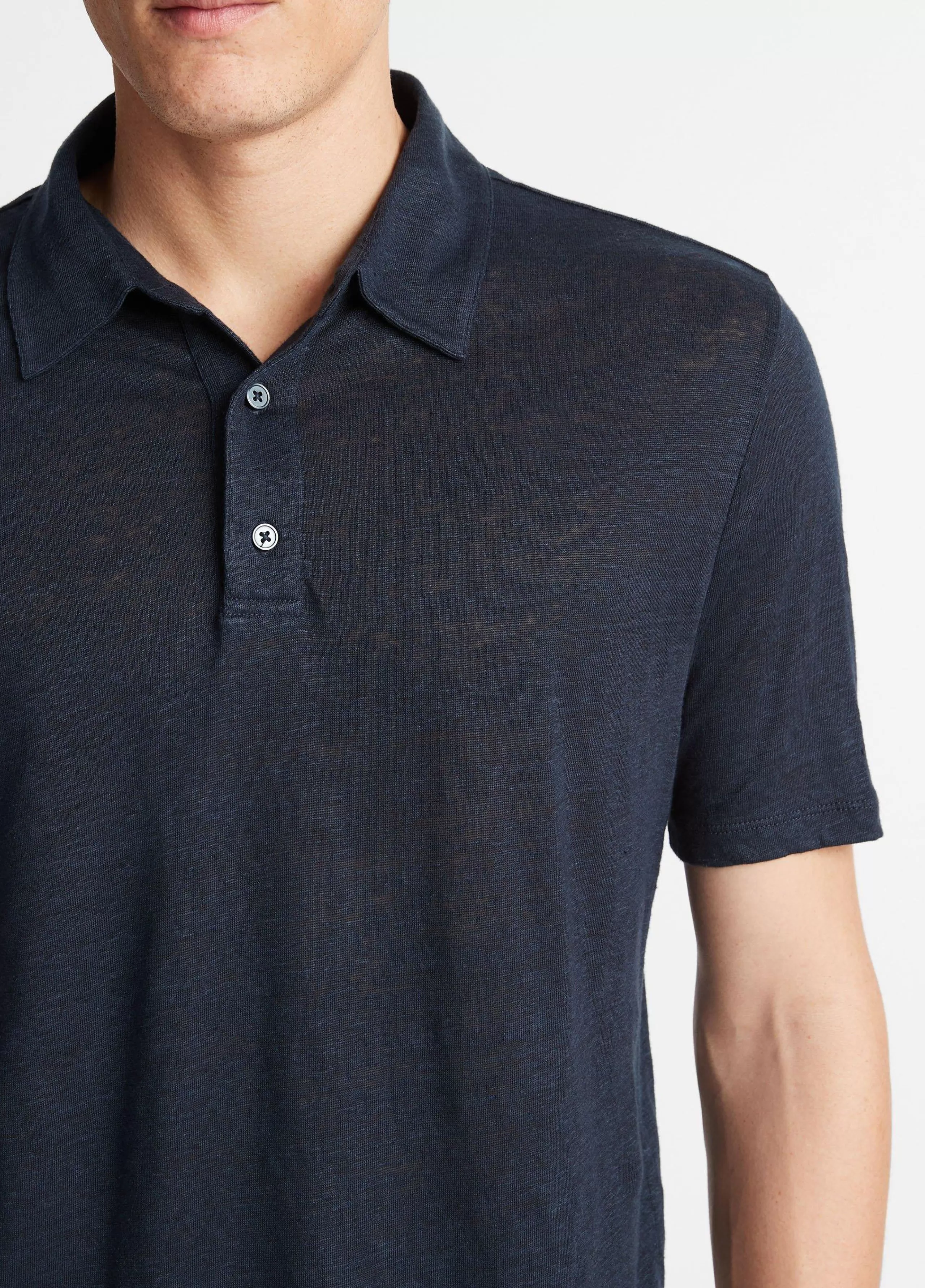 Vince Linen Polo Shirt