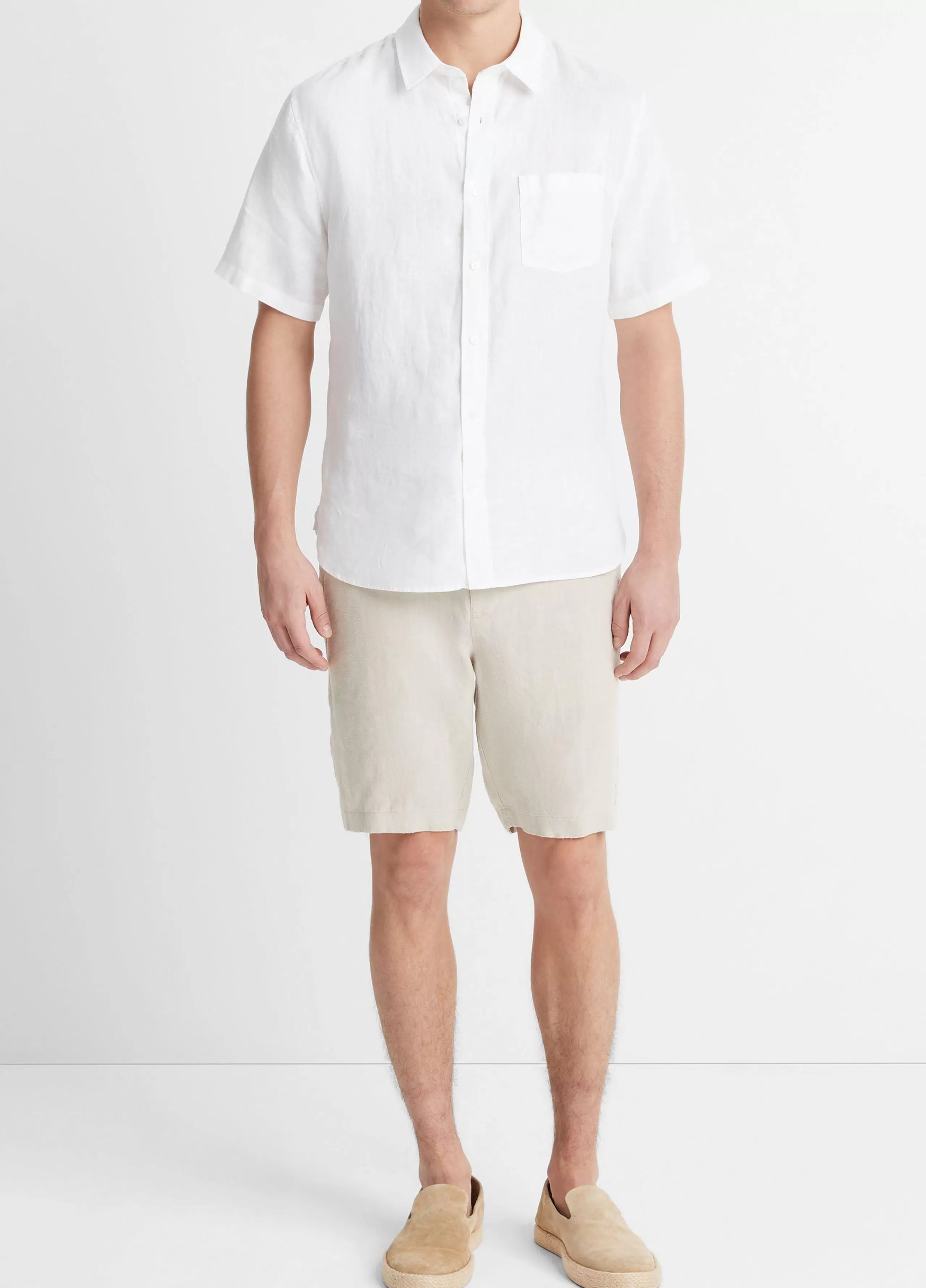 Vince Linen Short Sleeve Shirt