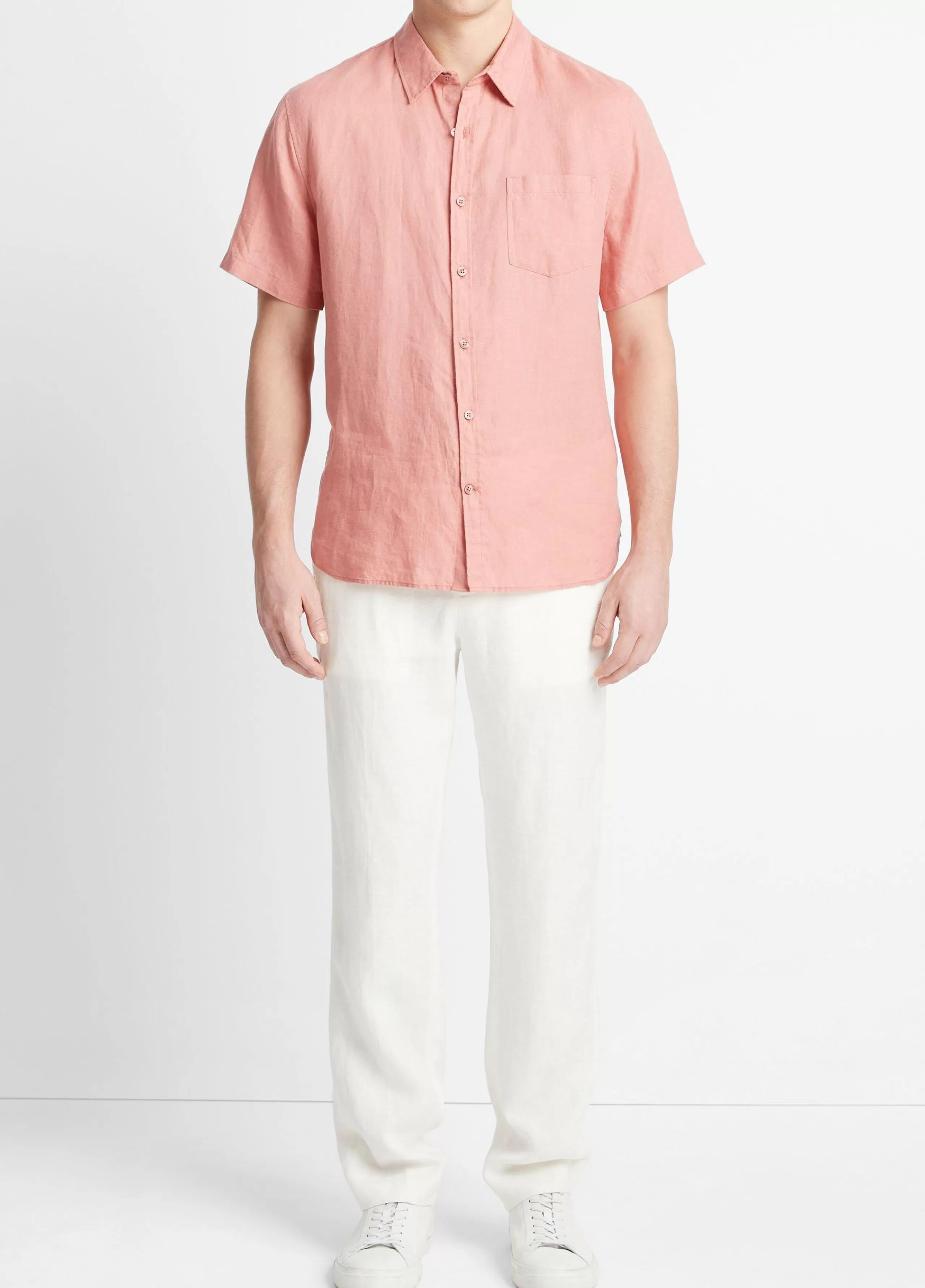 Vince Linen Short-Sleeve Shirt