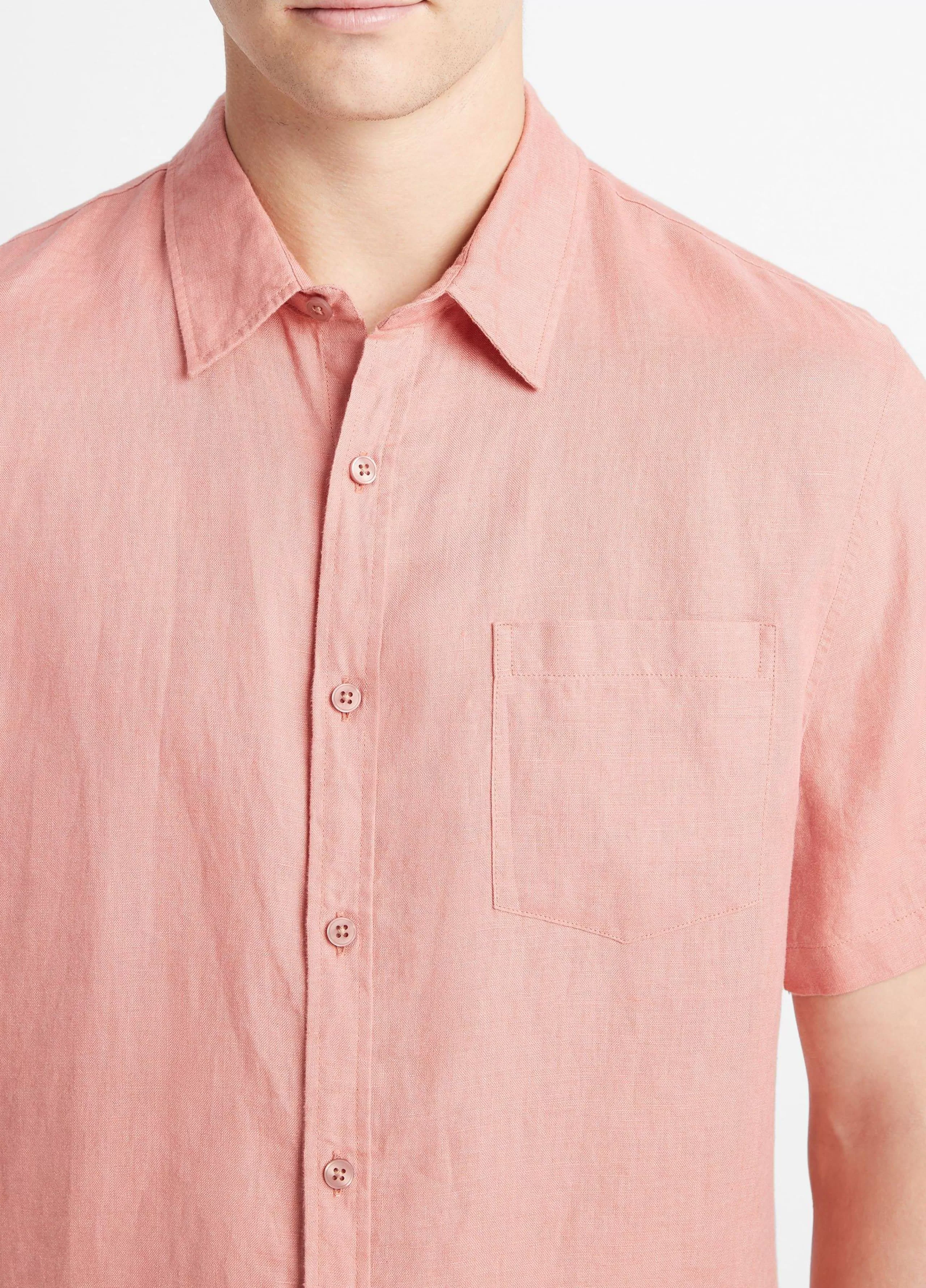 Vince Linen Short-Sleeve Shirt