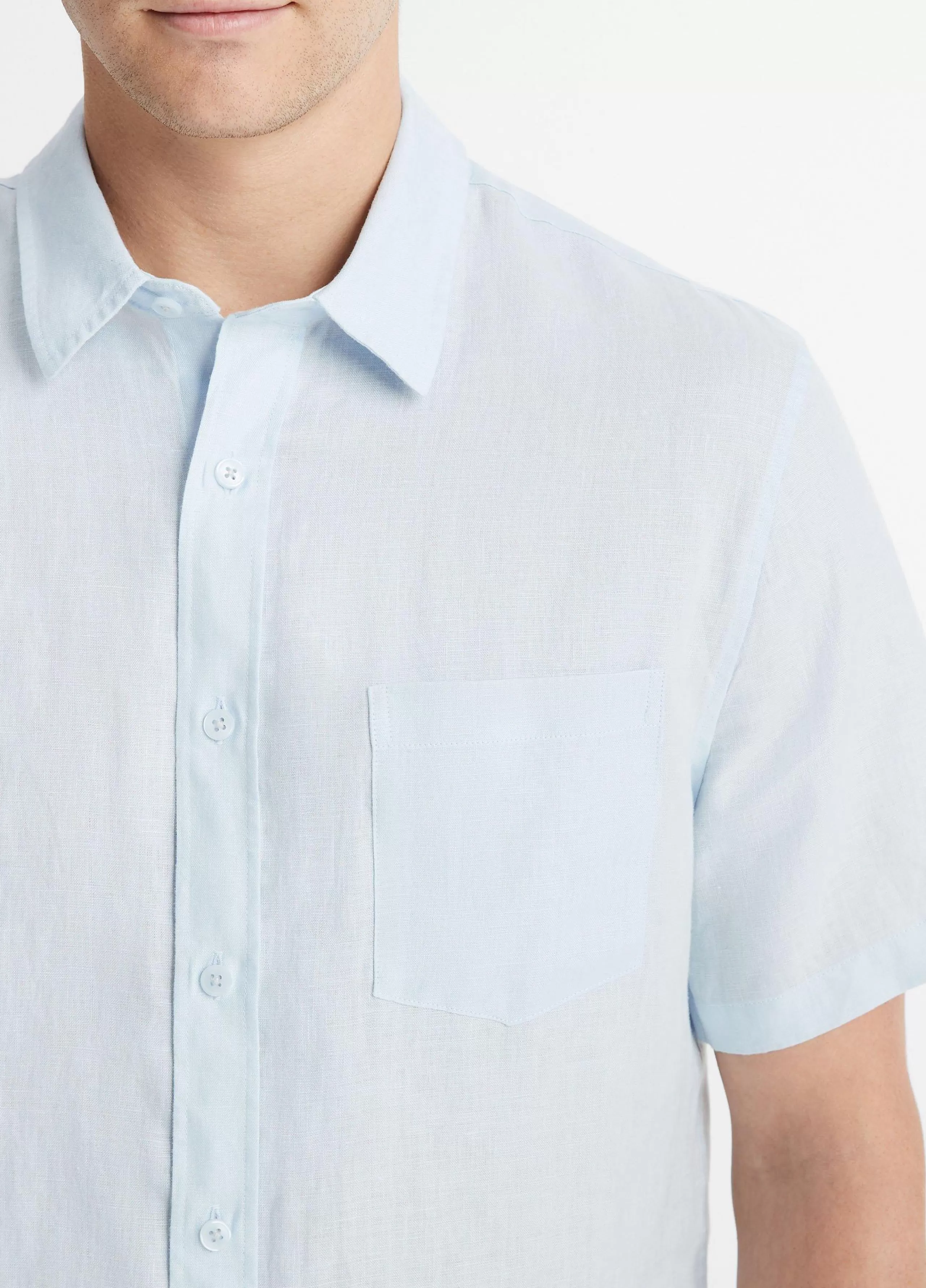 Vince Linen Short-Sleeve Shirt