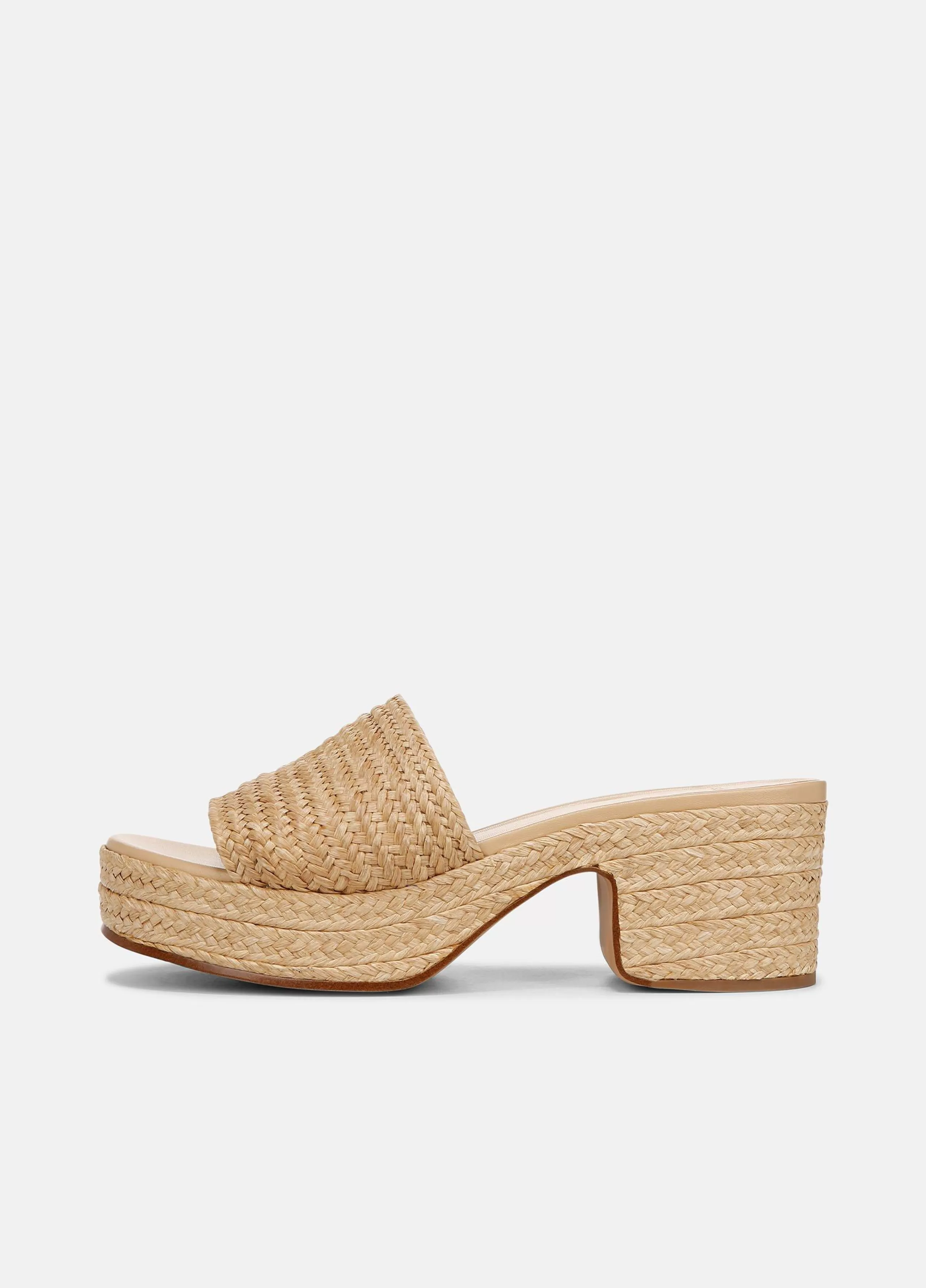 Women Vince Margo Raffia Heeled Espadrille Slide