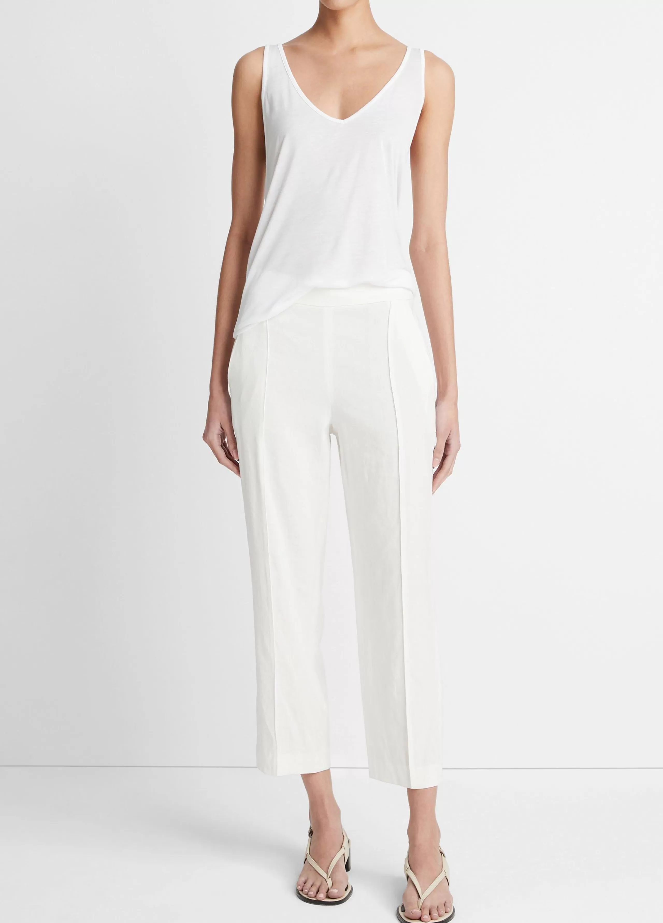 Women Vince Mid-Rise Tapered Pull-On Pant