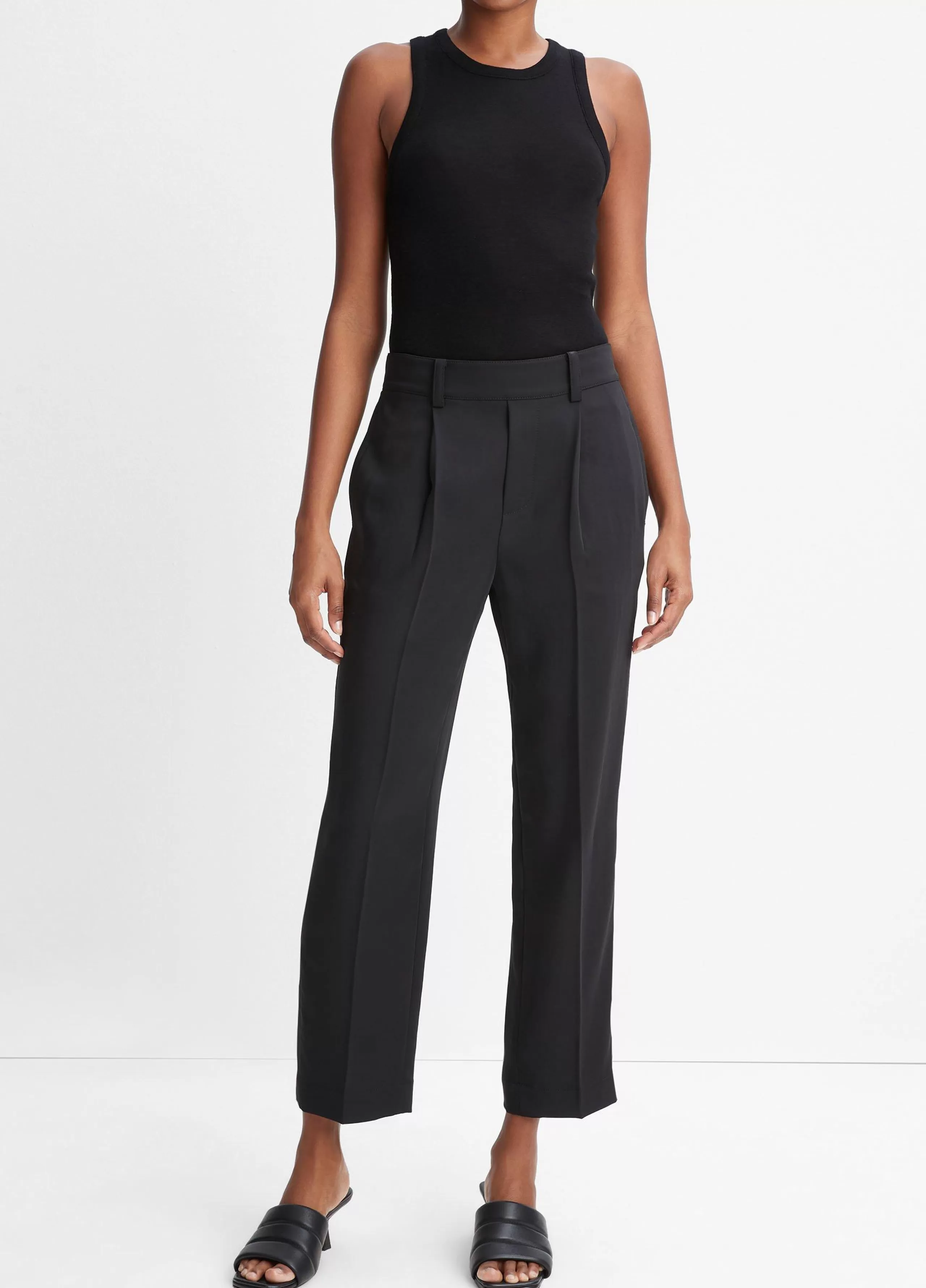 Women Vince Mid-Rise Tapered Pull-On Pant