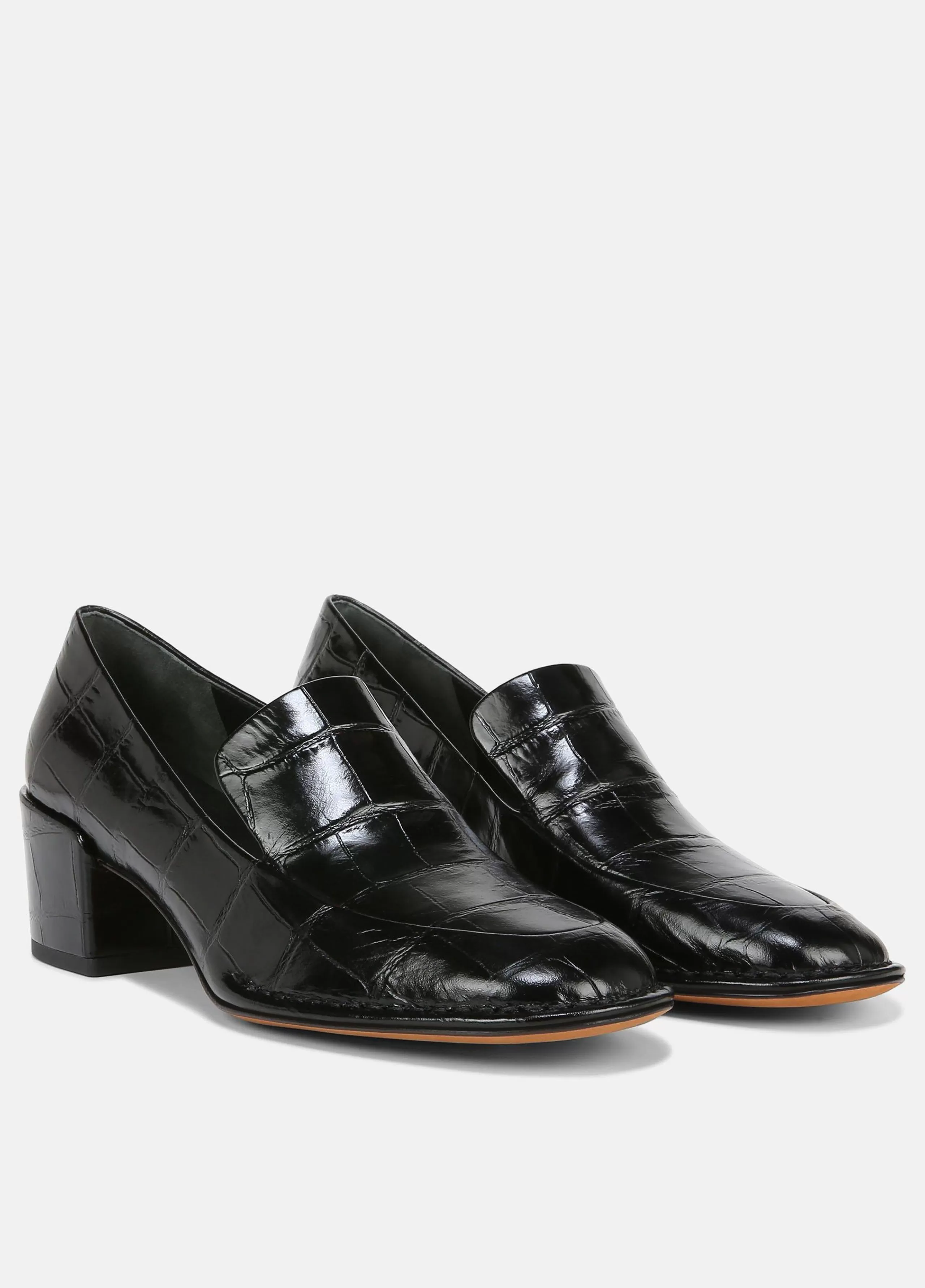 Women Vince Millie Leather Heeled Loafer