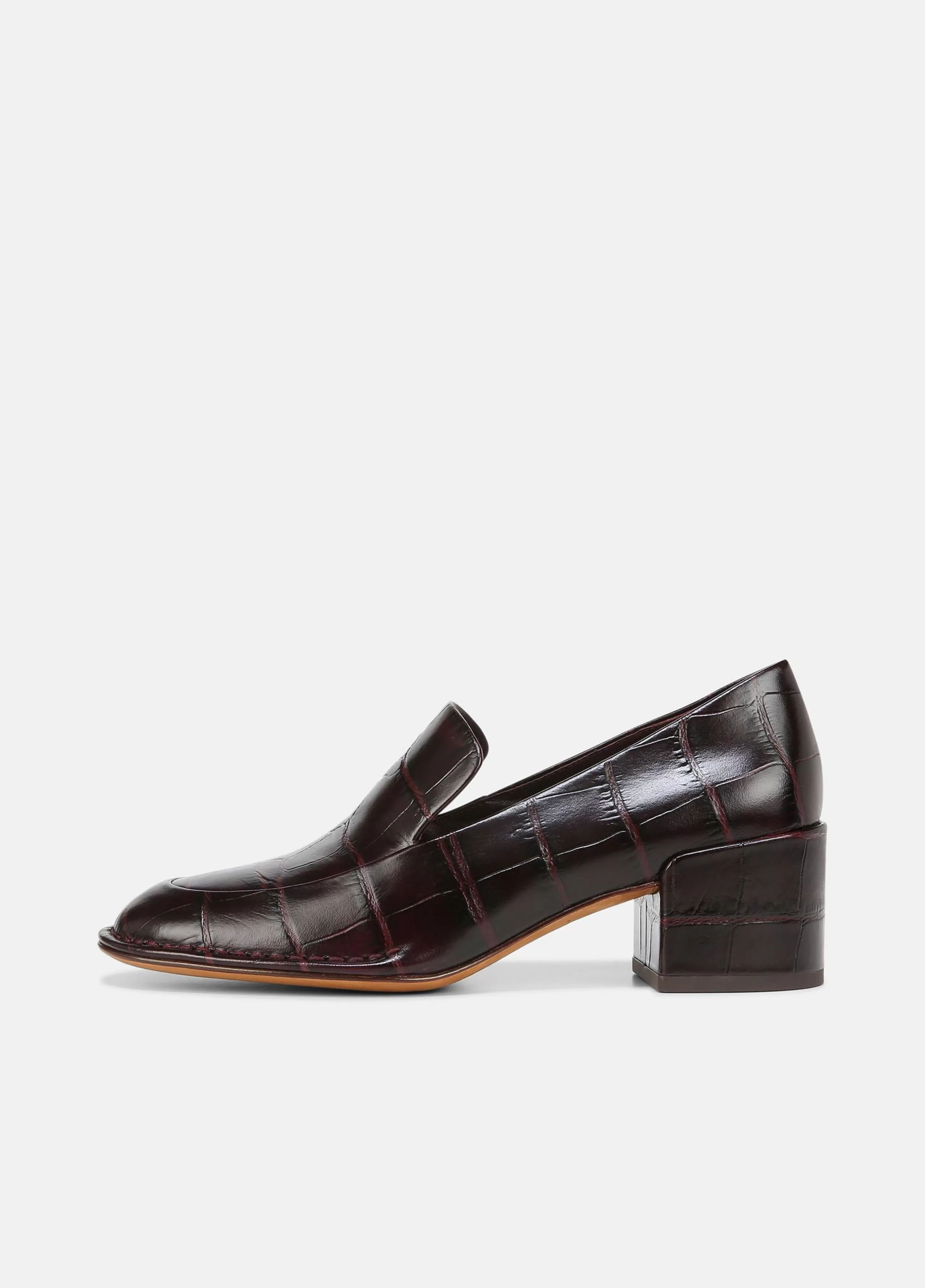 Women Vince Millie Leather Heeled Loafer