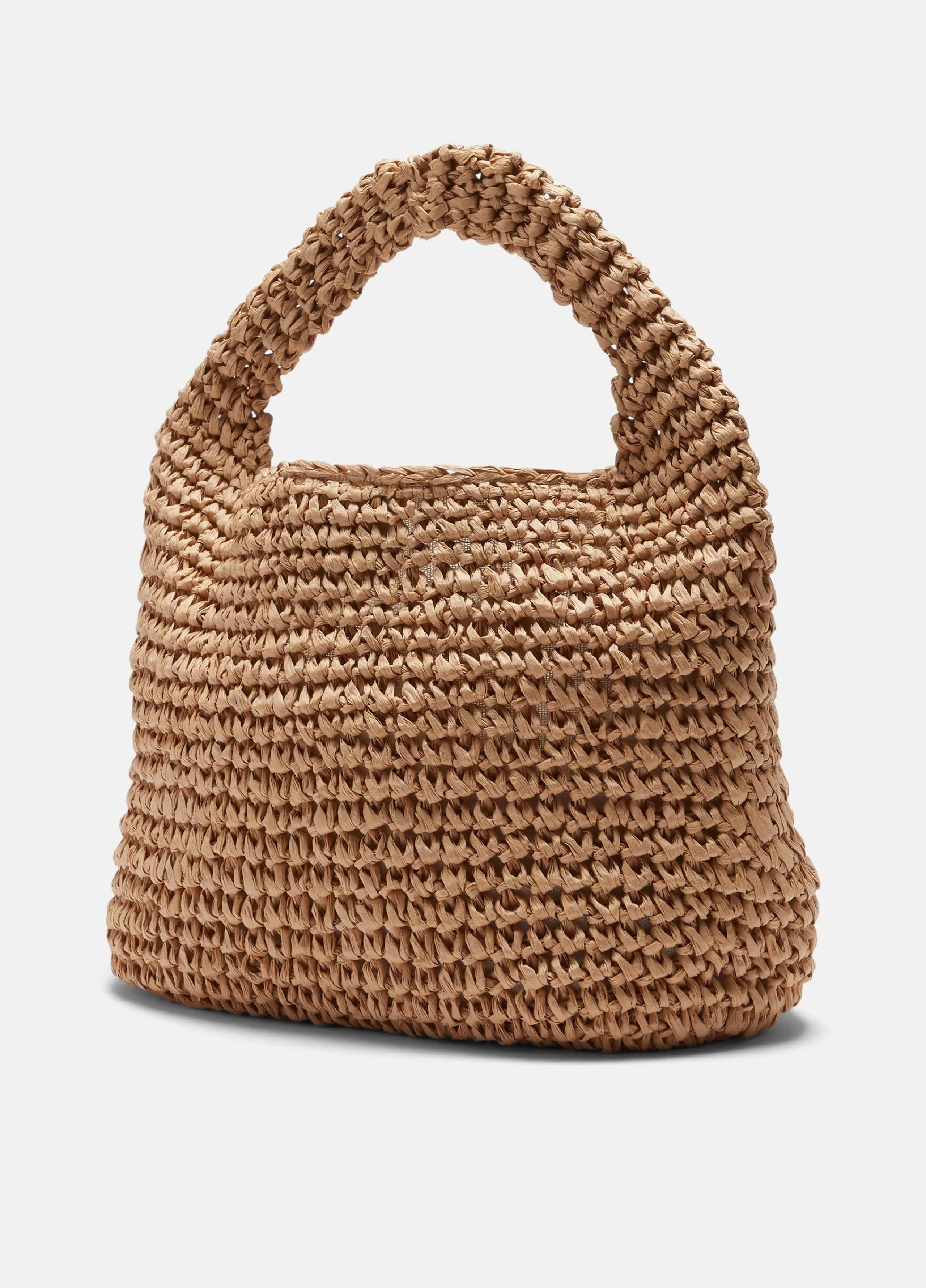 Women Vince Mini Straw Slouch Bag