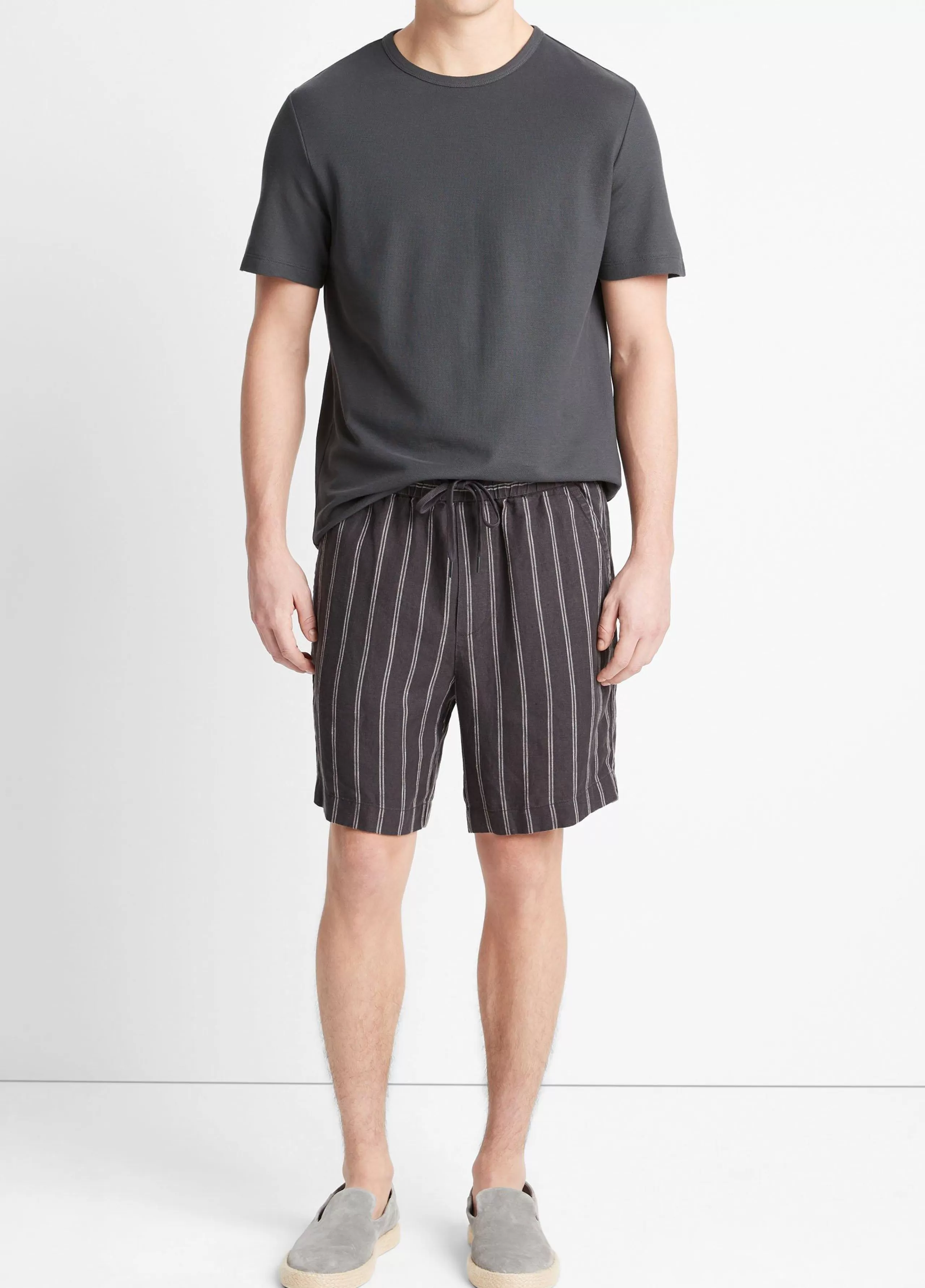 Vince Moonbay Stripe Hemp Short